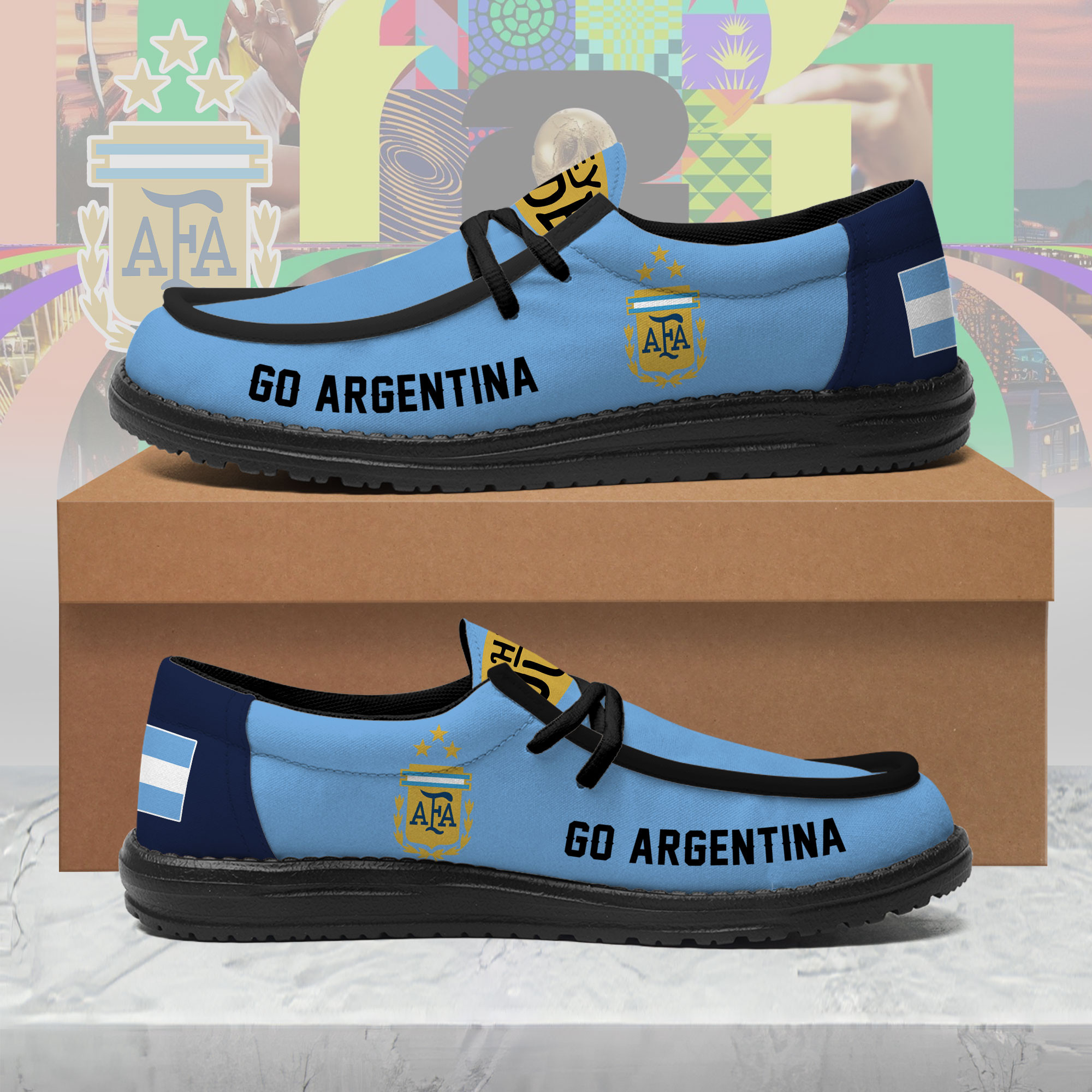Argentina x Premium World Cup 2026 National Team Loafer Shoes – Limited Edition TTH190525 - Image 2