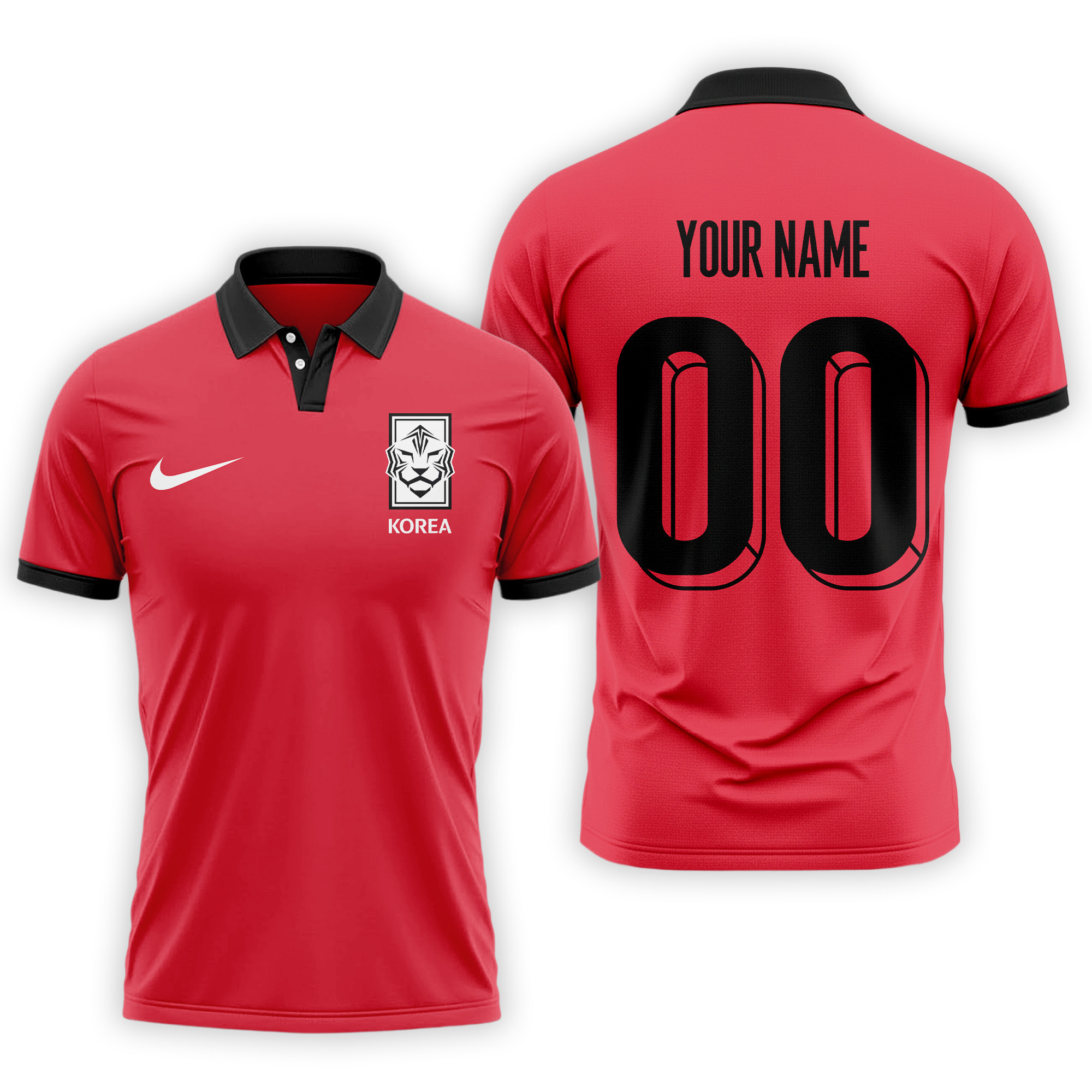South Korea | Premium World Cup 2026 Fan 3D Polo TTH210561 - Image 2