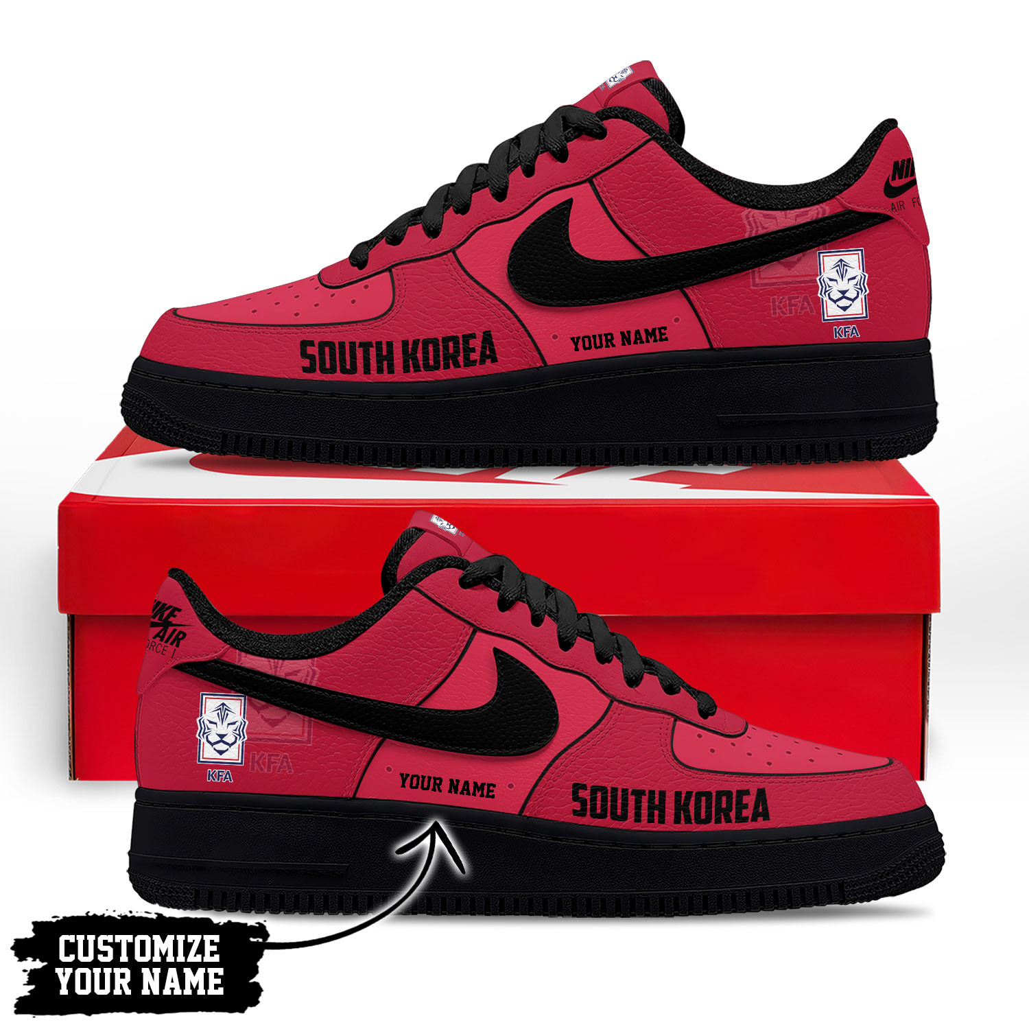 South Korea – Premium World Cup 2026 Soccer Fan AF1 Shoes – Limited Edition TTH190511 - Image 2