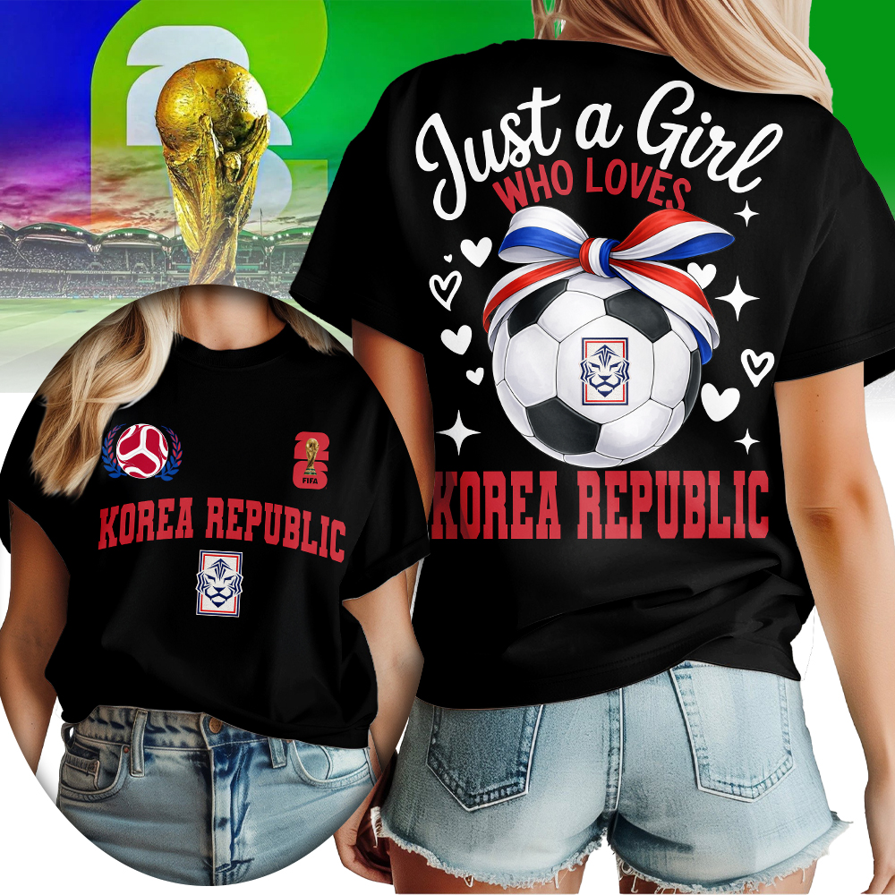 Korea Republic | Premium World Cup 2026 Just a Girl Who Loves Soccer Shirt TTH210567