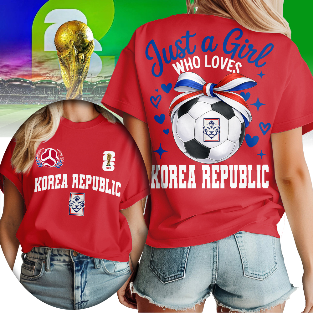 Korea Republic | Premium World Cup 2026 Just a Girl Who Loves Soccer Shirt TTH210567 - Image 3