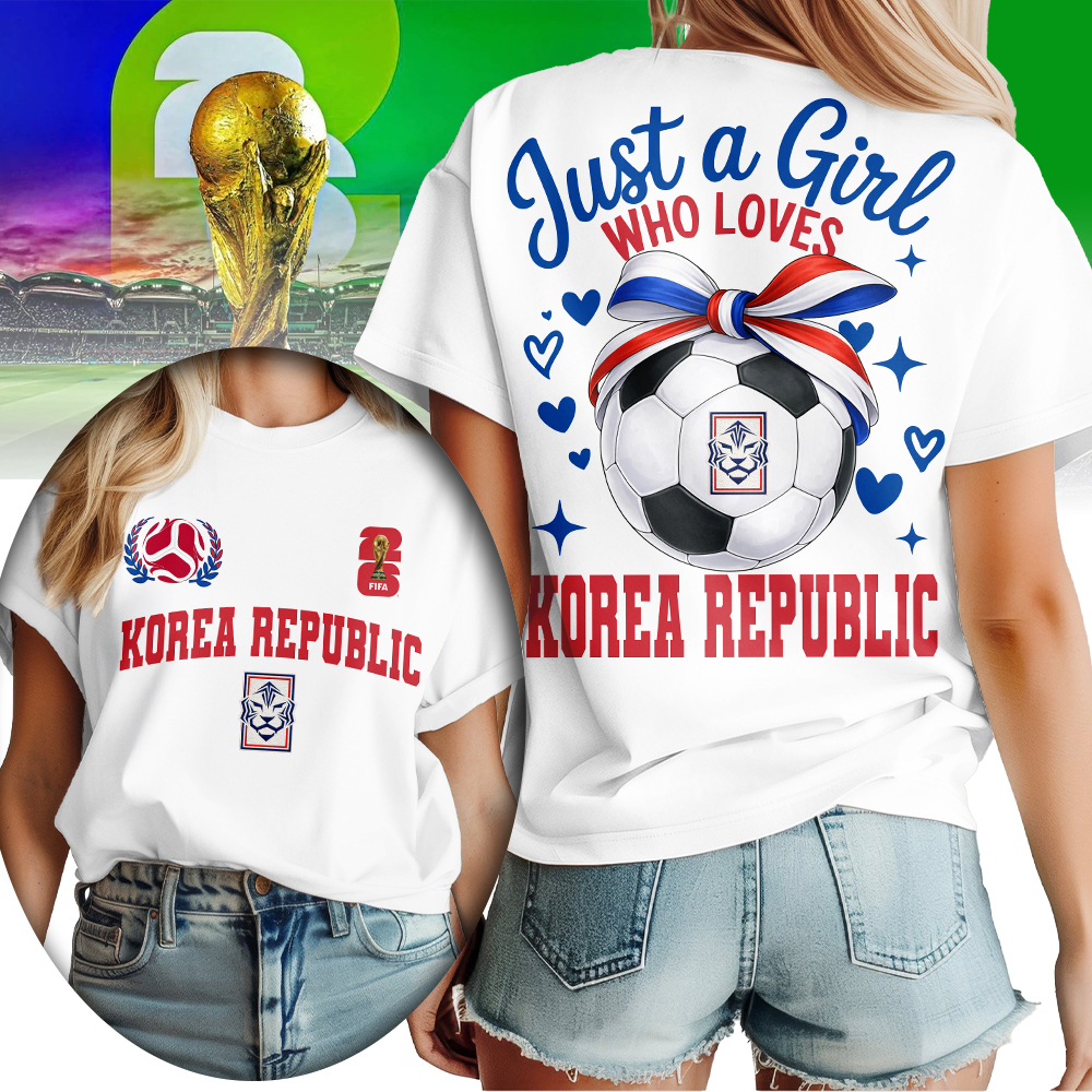 Korea Republic | Premium World Cup 2026 Just a Girl Who Loves Soccer Shirt TTH210567 - Image 2