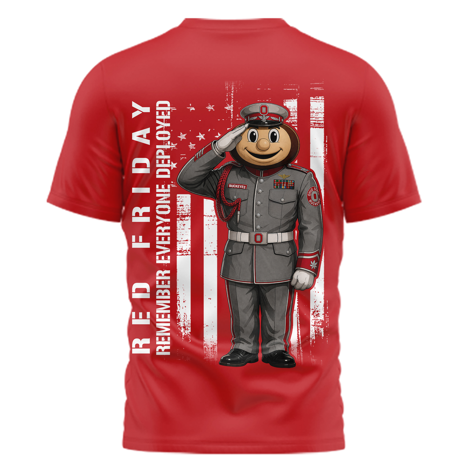 Ohio State Buckeyes | Premium NCAA Remember Everyone Deployed 3D Shirt TTH210554 - Image 2