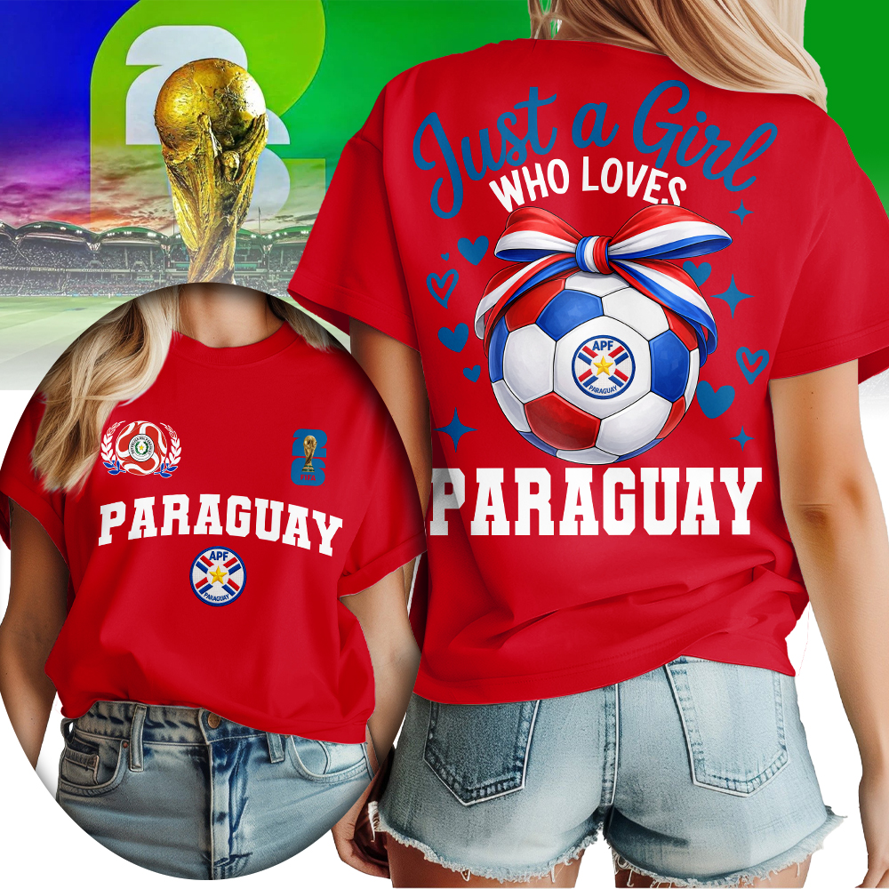 Paraguay | Premium World Cup 2026 Just a Girl Who Loves Soccer Shirt TTH210567 - Image 3
