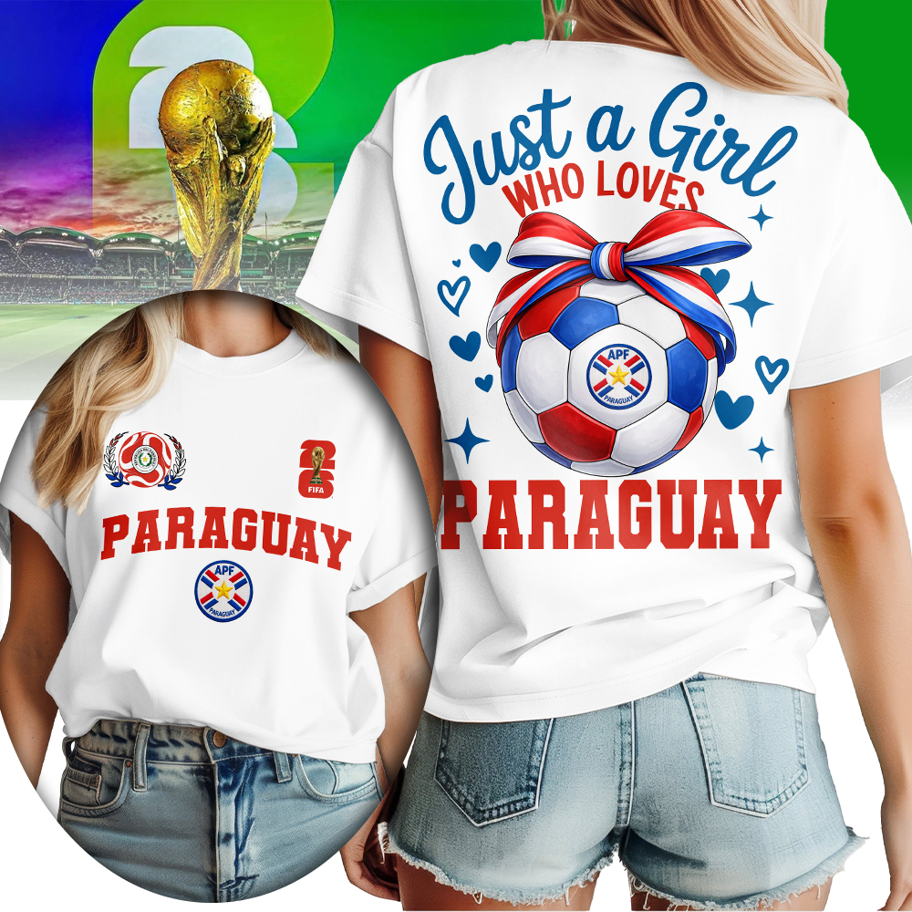 Paraguay | Premium World Cup 2026 Just a Girl Who Loves Soccer Shirt TTH210567 - Image 2
