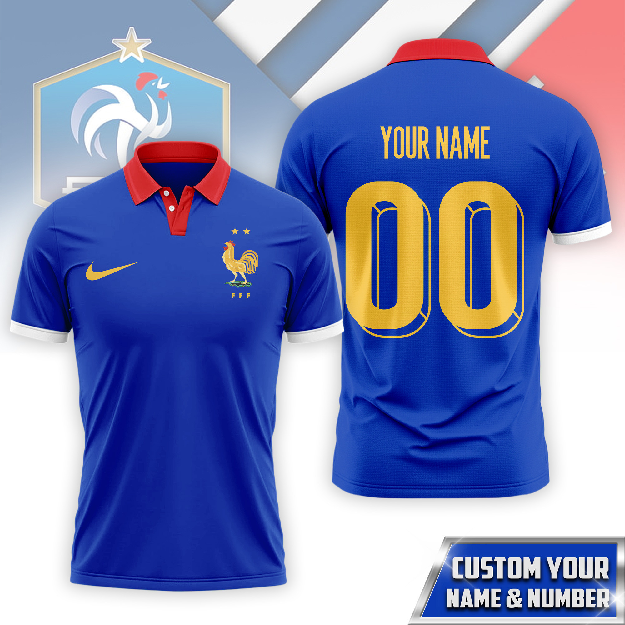France | Premium World Cup 2026 Fan 3D Polo TTH210561