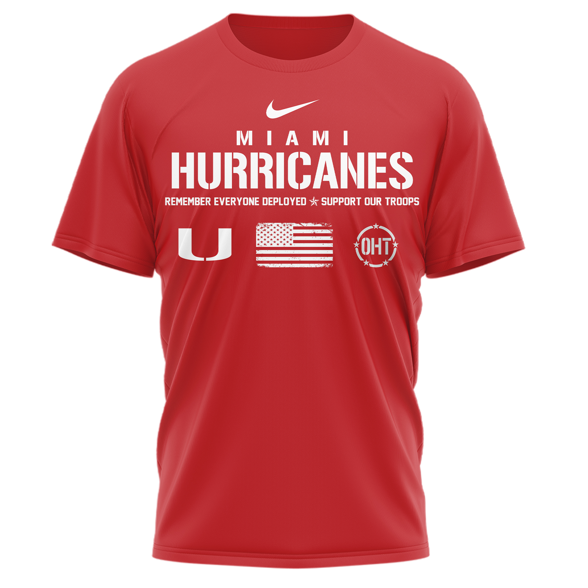 Miami Hurricanes | Premium NCAA Remember Everyone Deployed 3D Shirt TTH210554