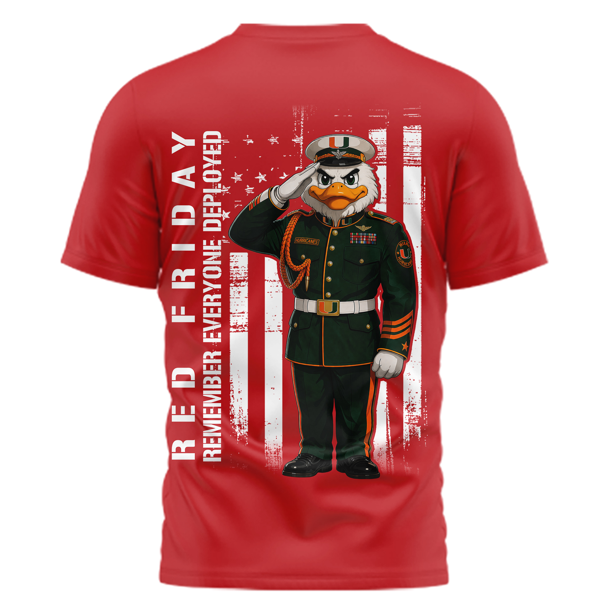 Miami Hurricanes | Premium NCAA Remember Everyone Deployed 3D Shirt TTH210554 - Image 2