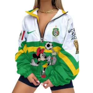 Mexico | Premium Global Football Fever V-Neck Zipper Sweatshirt Jackets TTH210553