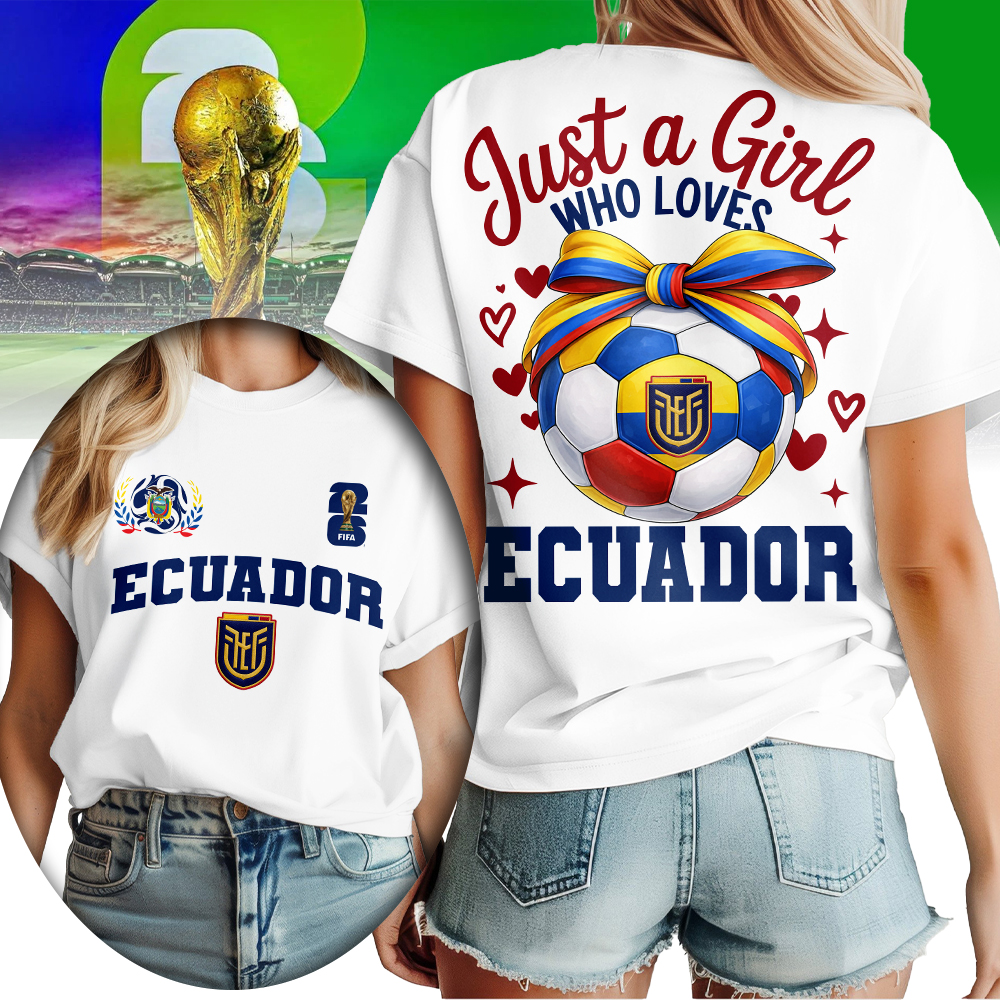 Ecuador | Premium World Cup 2026 Just a Girl Who Loves Soccer Shirt TTH210567 - Image 2