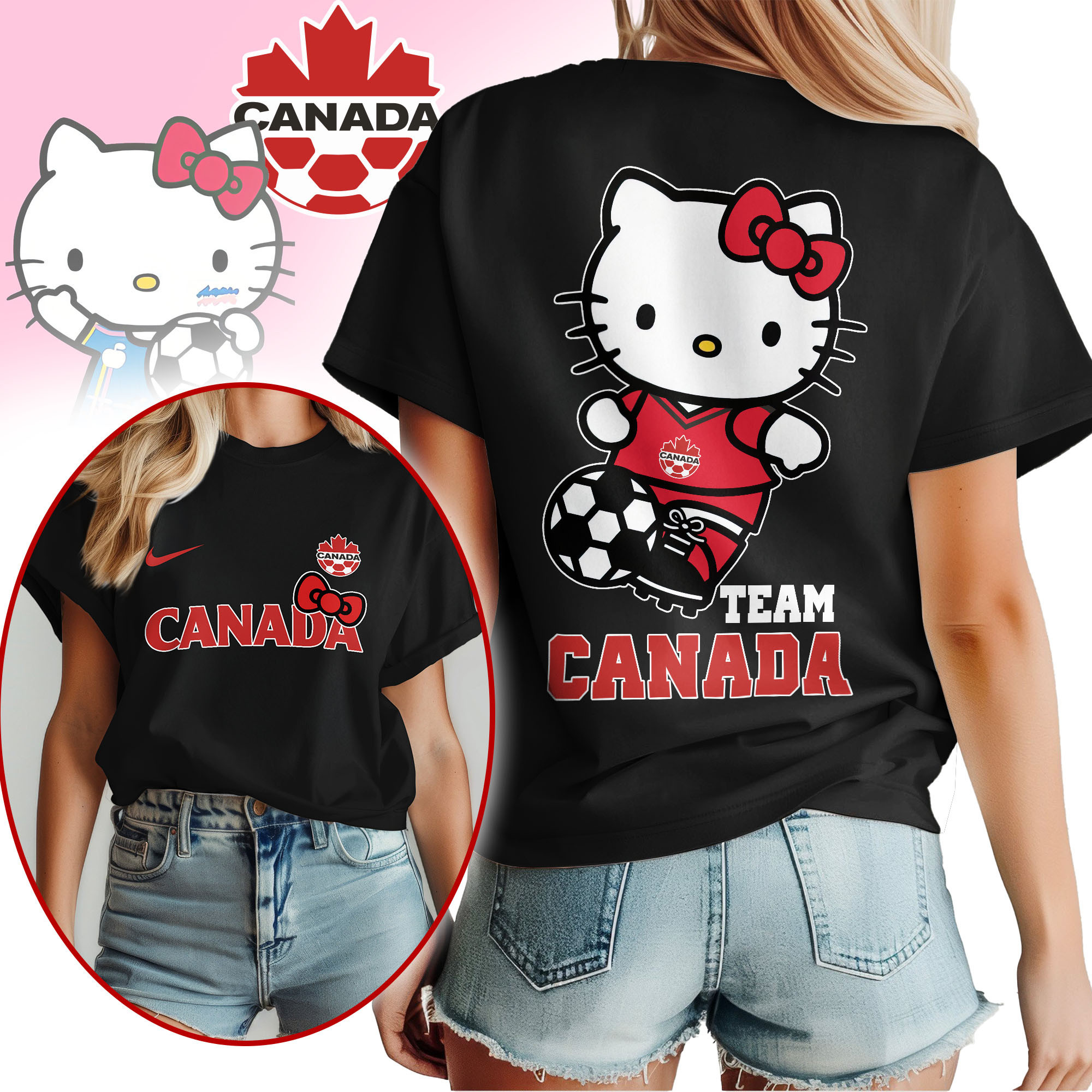Canada | Premium World Cup 2026 Hello Kitty National Team Fan Women Shirt TTH210546