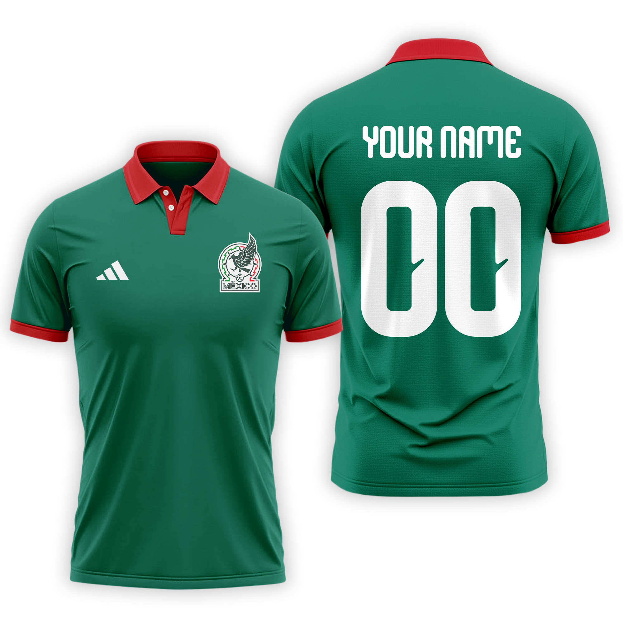 Mexico | Premium World Cup 2026 Fan 3D Polo TTH210561 - Image 2