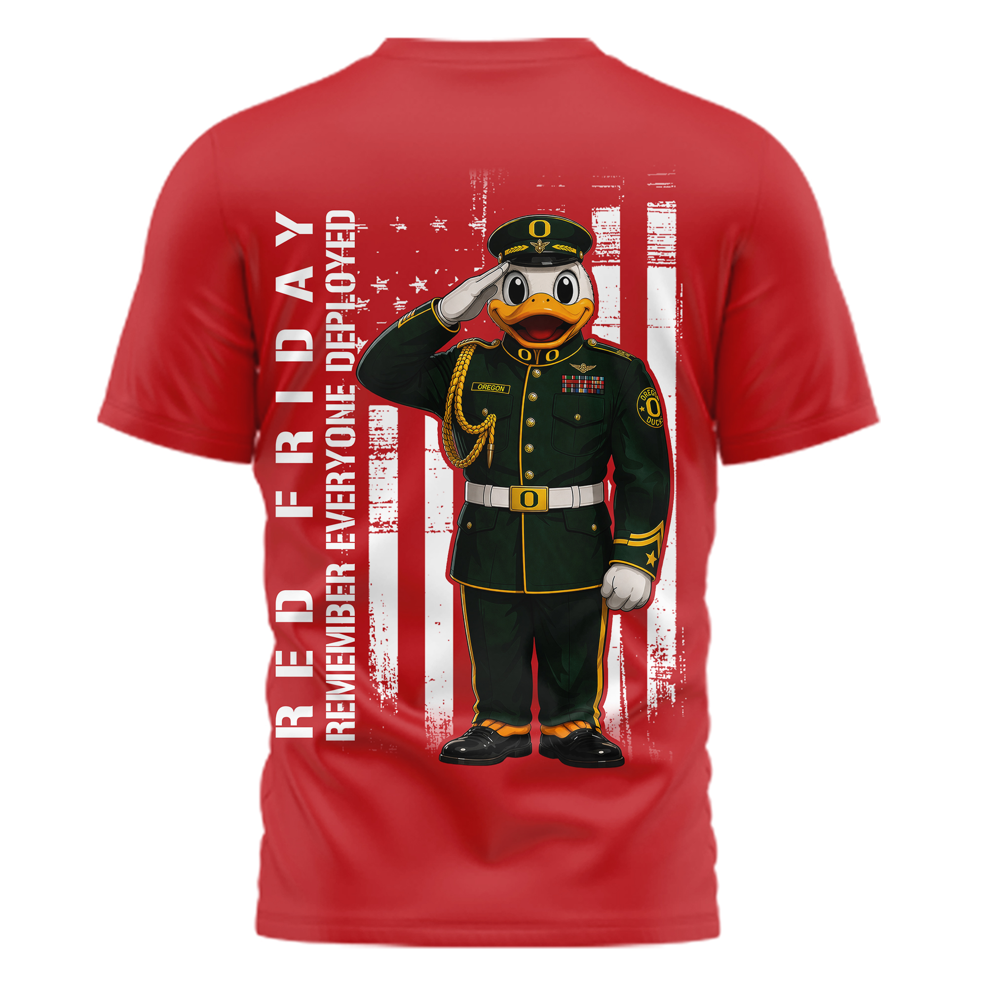 Oregon Ducks | Premium NCAA Remember Everyone Deployed 3D Shirt TTH210554 - Image 2