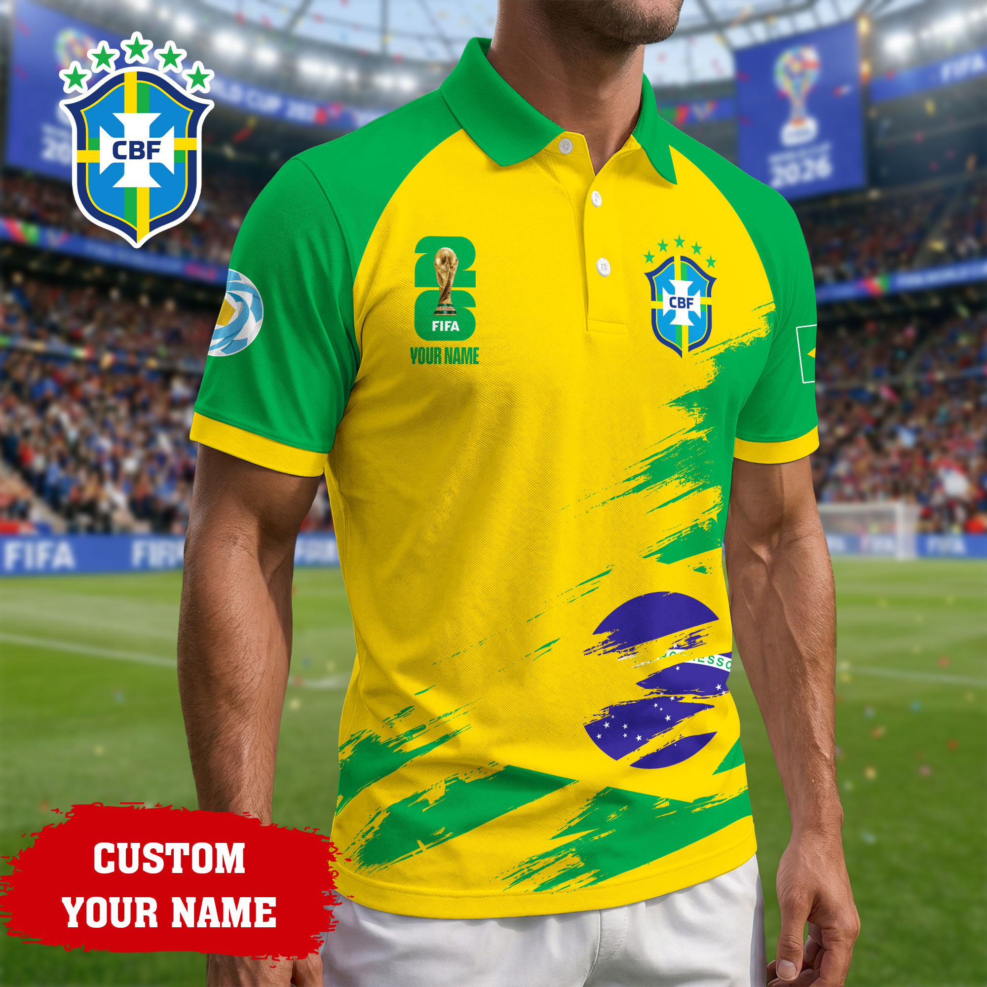 Brazil | Premium Road to World Cup 2026 Polo Shirt TTH210556 - Image 2