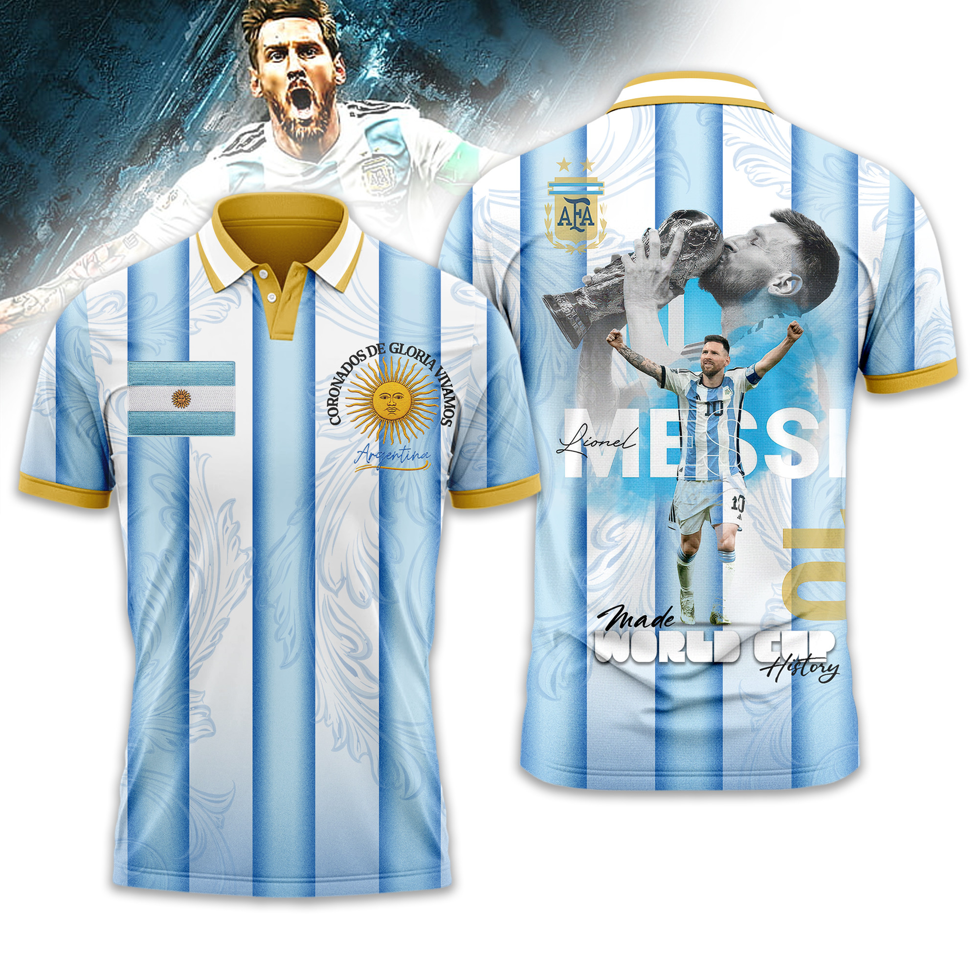 Lionel Messi | Premium World Cup 2026 Polo Shirt TTH210570 - Image 2