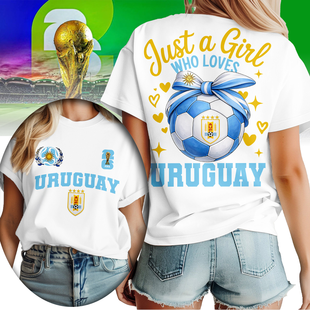 Uruguay | Premium World Cup 2026 Just a Girl Who Loves Soccer Shirt TTH210567 - Image 2