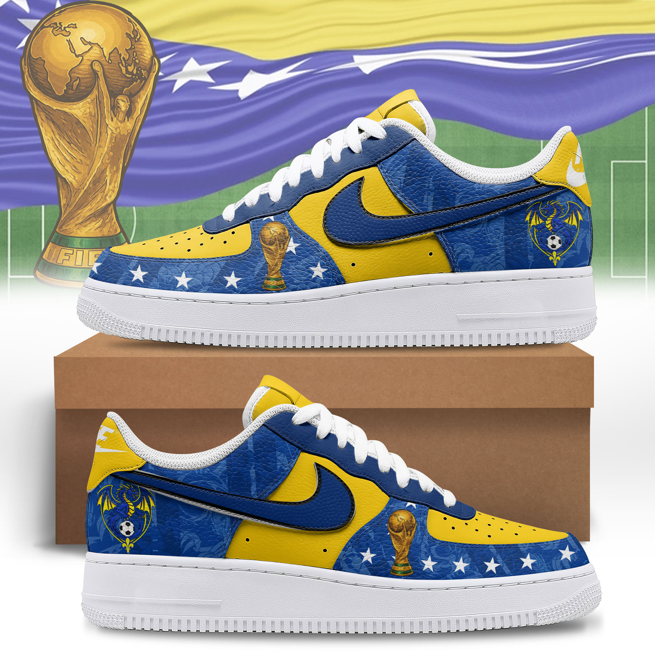 Bosnia & Herzegovina – Premium World Cup 2026 Limited Edition AF1 Shoes – Gift for Fans - Image 2
