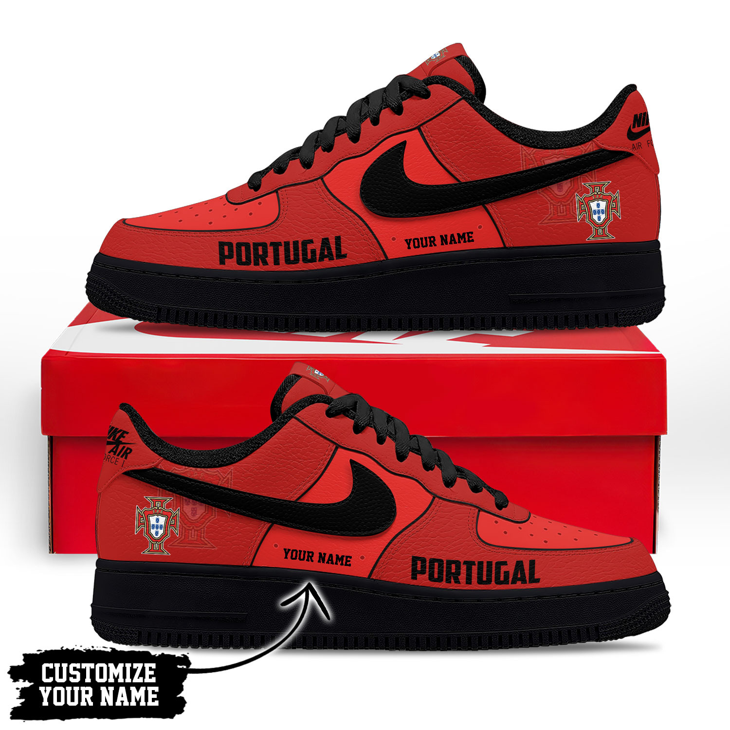 Portugal – Premium World Cup 2026 Soccer Fan AF1 Shoes – Limited Edition TTH190511 - Image 2