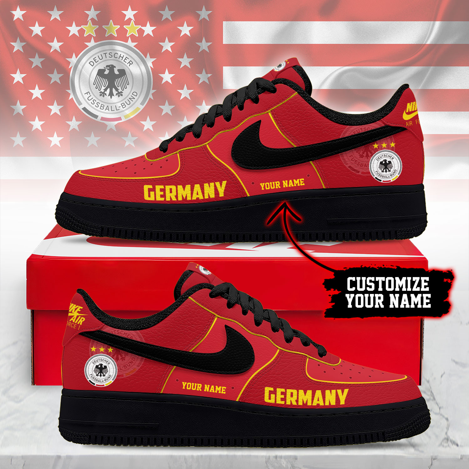 Germany – Premium World Cup 2026 Soccer Fan AF1 Shoes – Limited Edition TTH190511