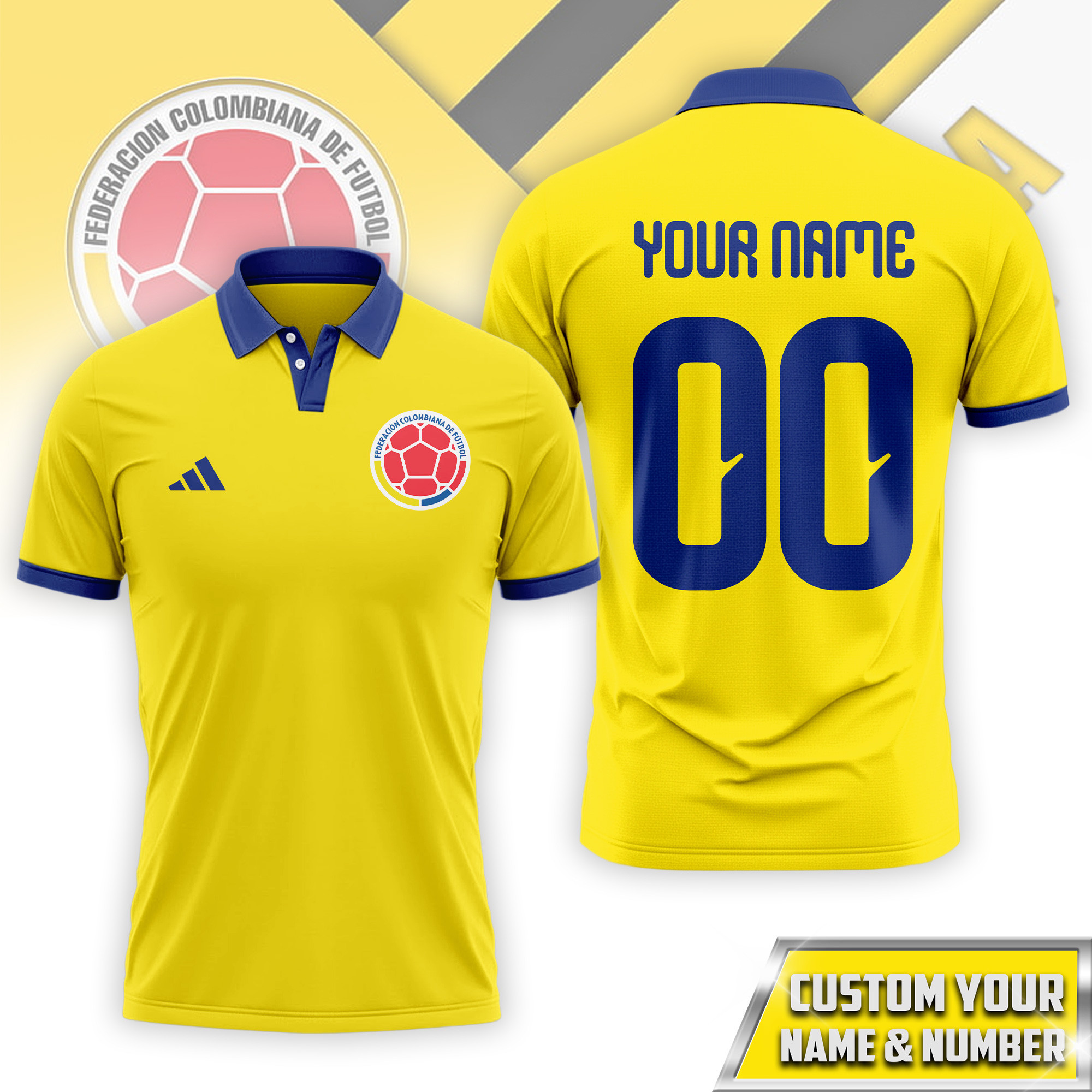 Colombia | Premium World Cup 2026 Fan 3D Polo TTH210561
