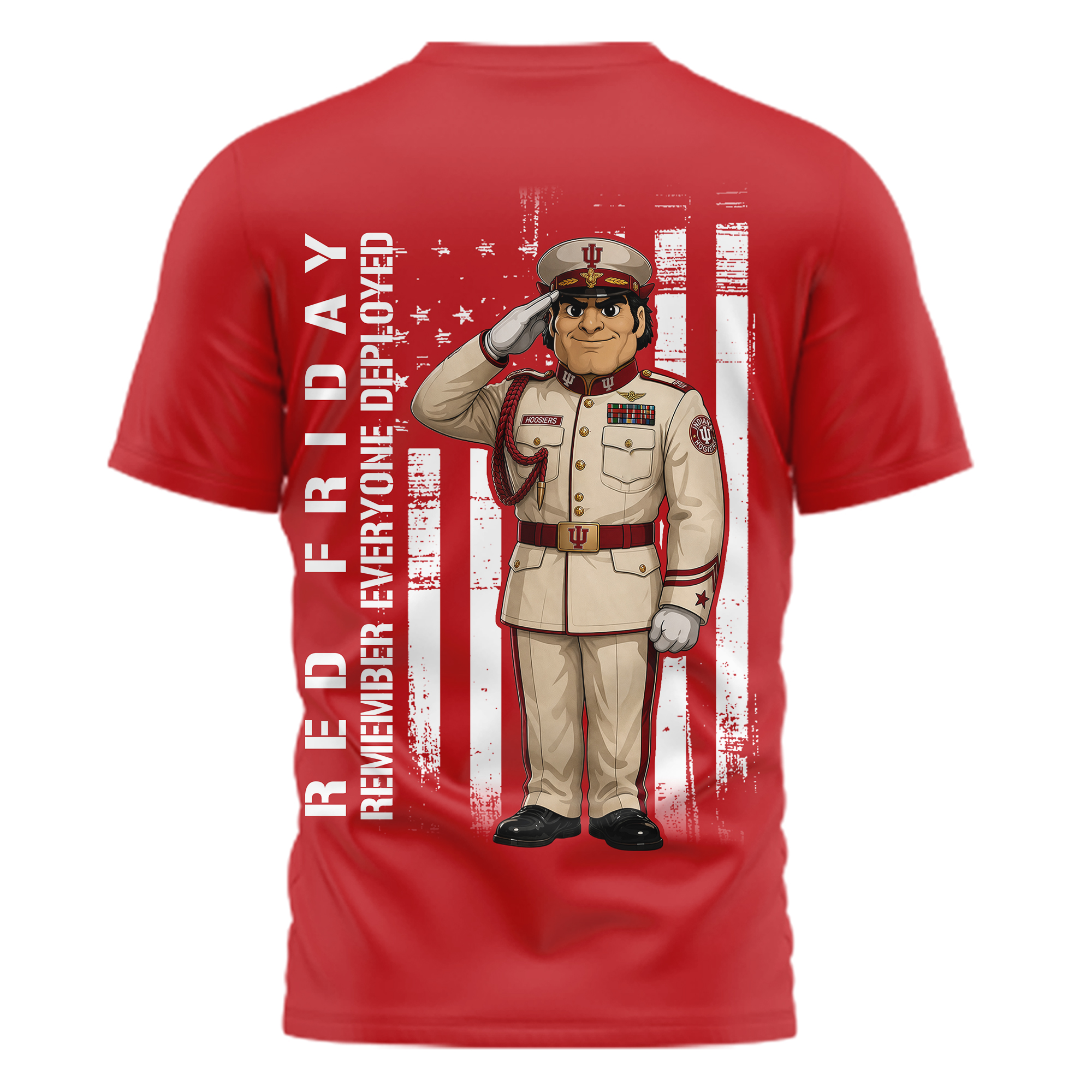 Indiana Hoosiers | Premium NCAA Remember Everyone Deployed 3D Shirt TTH210554 - Image 2