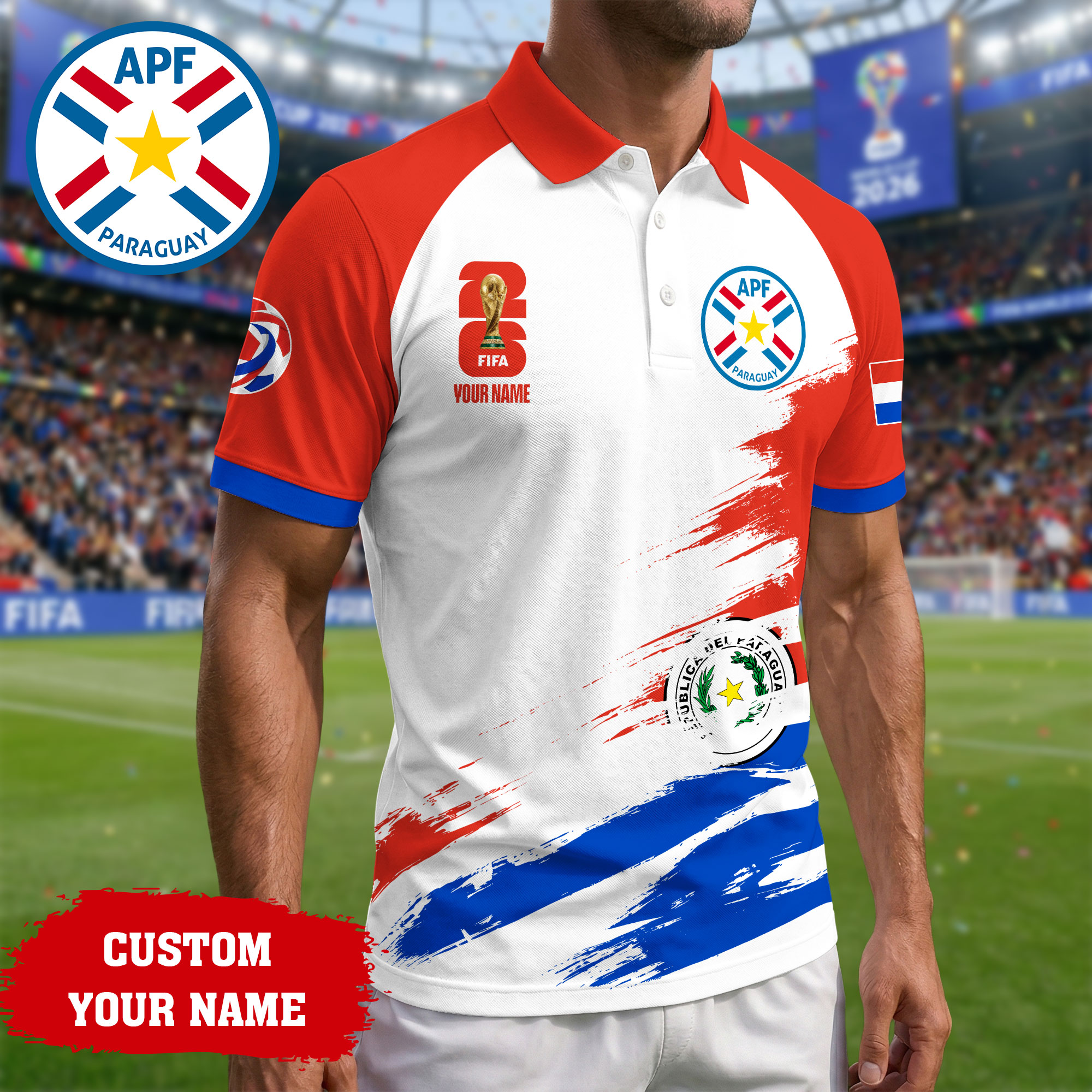 Paraguay | Premium Road to World Cup 2026 Polo Shirt TTH210556 - Image 2