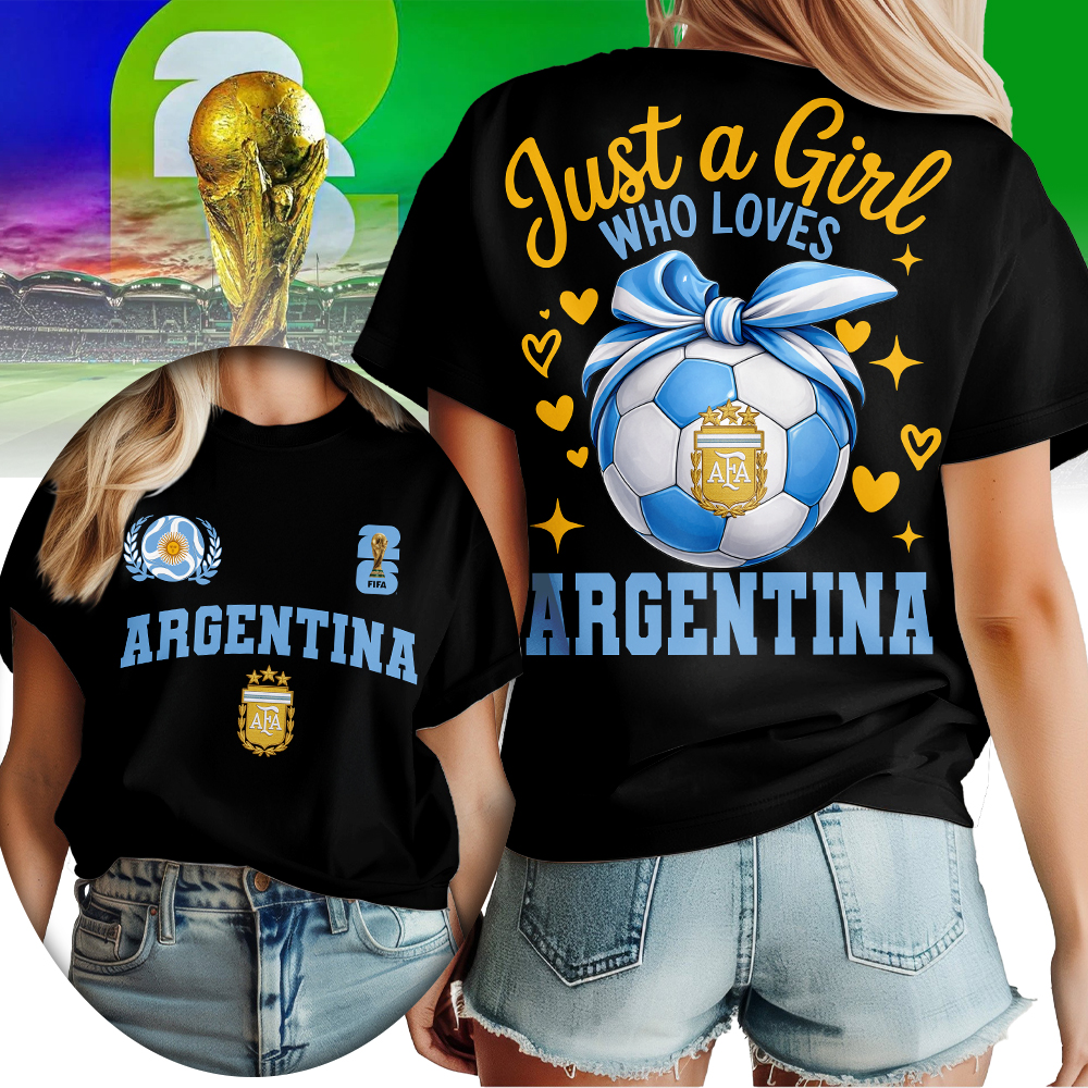 Argentina | Premium World Cup 2026 Just a Girl Who Loves Soccer Shirt TTH210567