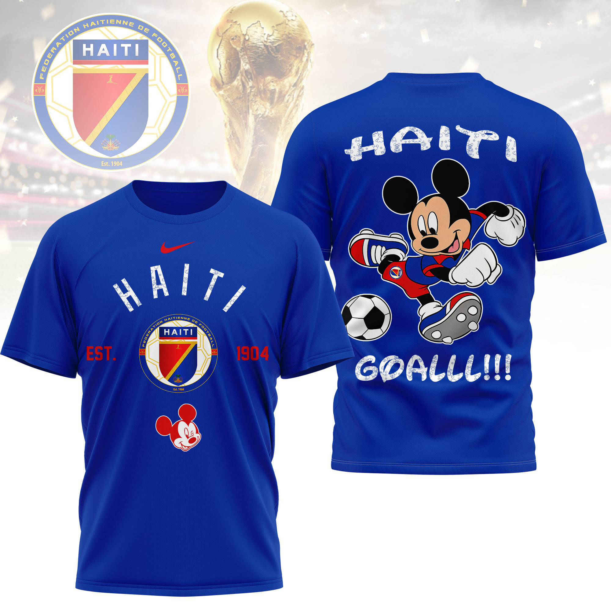 Haiti | Premium World Cup 2026 Mickey Mouse Soccer Fan Women Shirt TTH210552 - Image 4