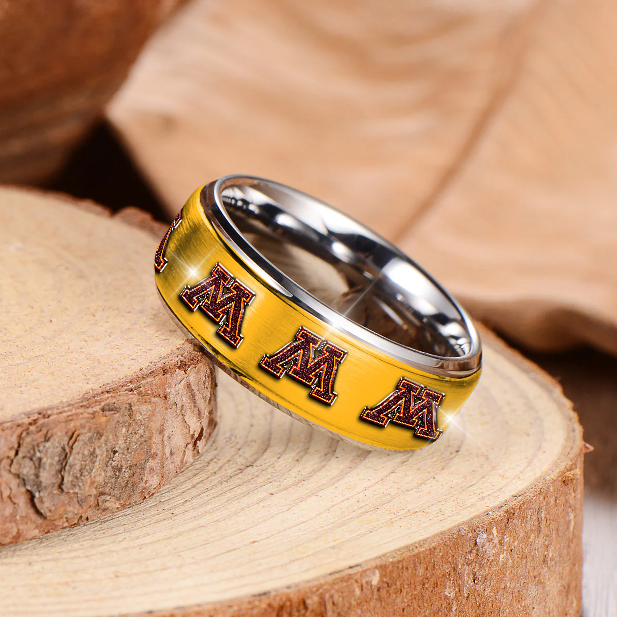 Minnesota Golden Gophers | Premium Silver Tungsten Ring TTH210589 - Image 2