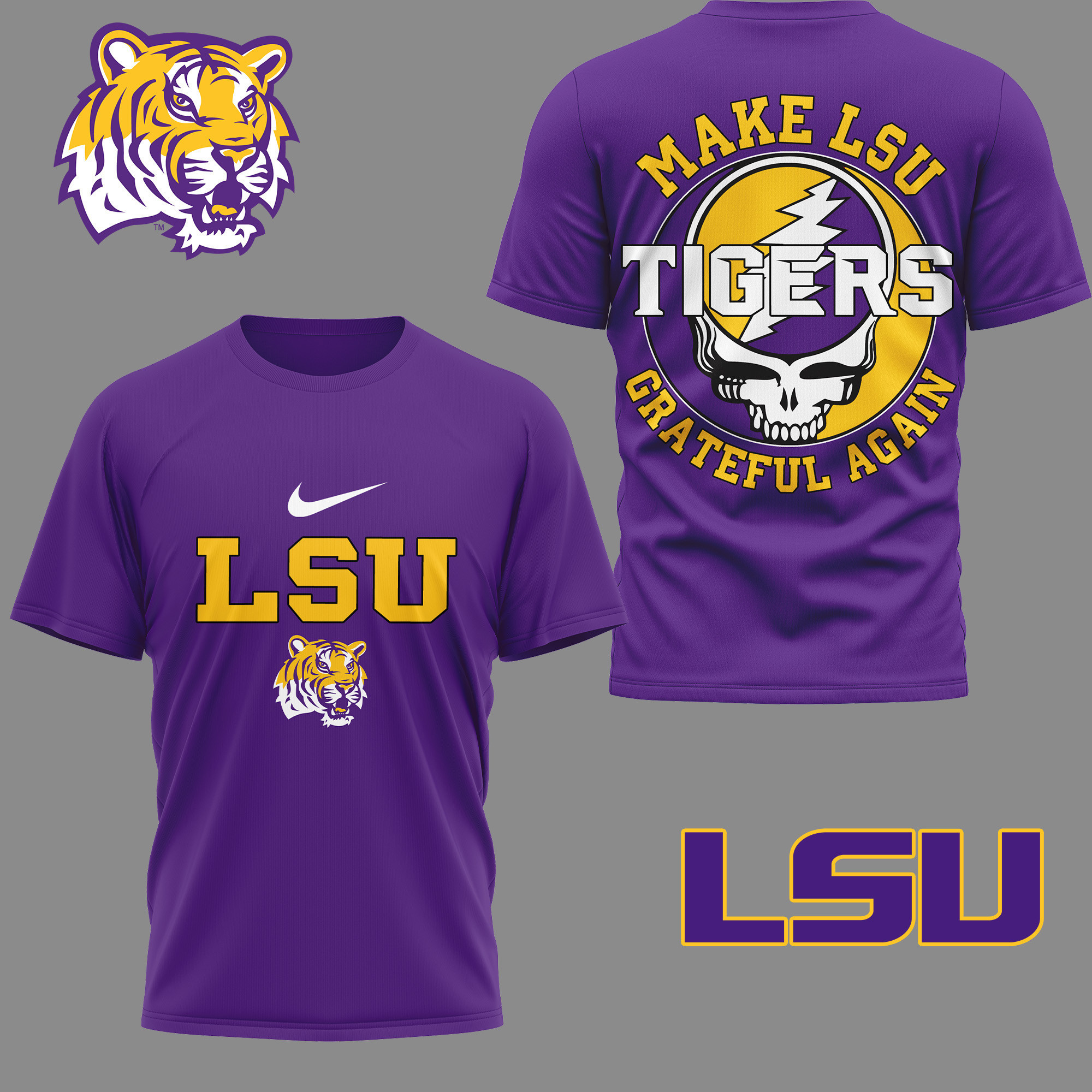 LSU Tigers | Premium Grateful Game Day 3D Shirt TTH210591 - Image 3