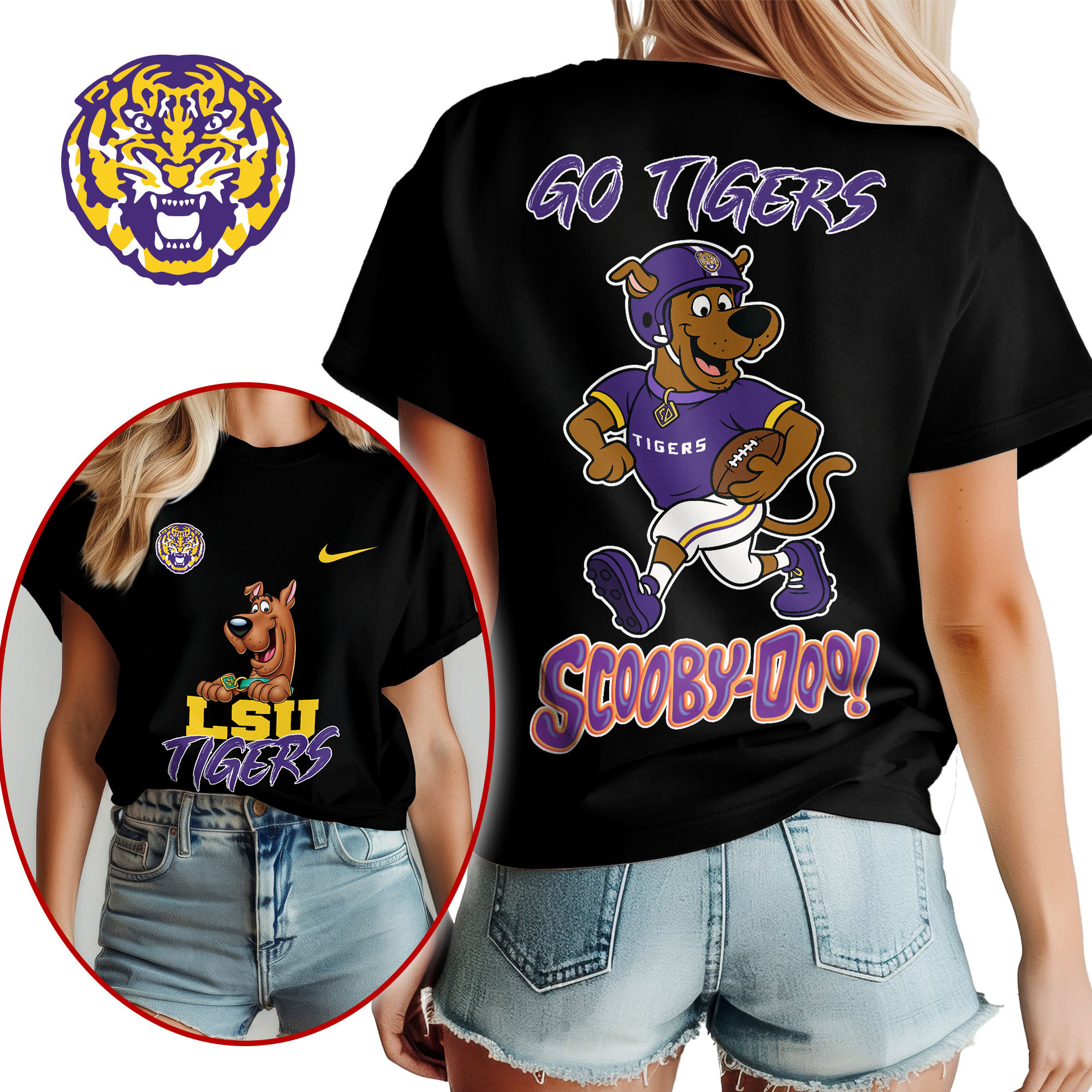 LSU Tigers | Premium NCAA Scooby-Doo Fan Women’s Shirt TTH210595
