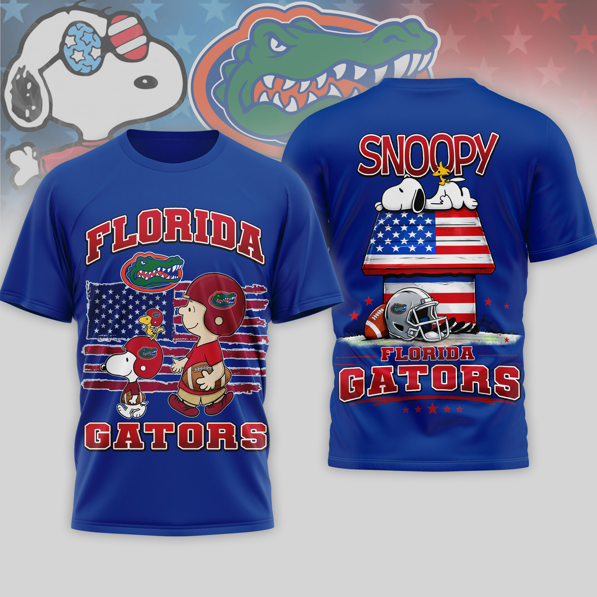 Florida Gators | Premium NCAA America 250 with Snoopy 3D Shirt TTH2105126 - Image 4