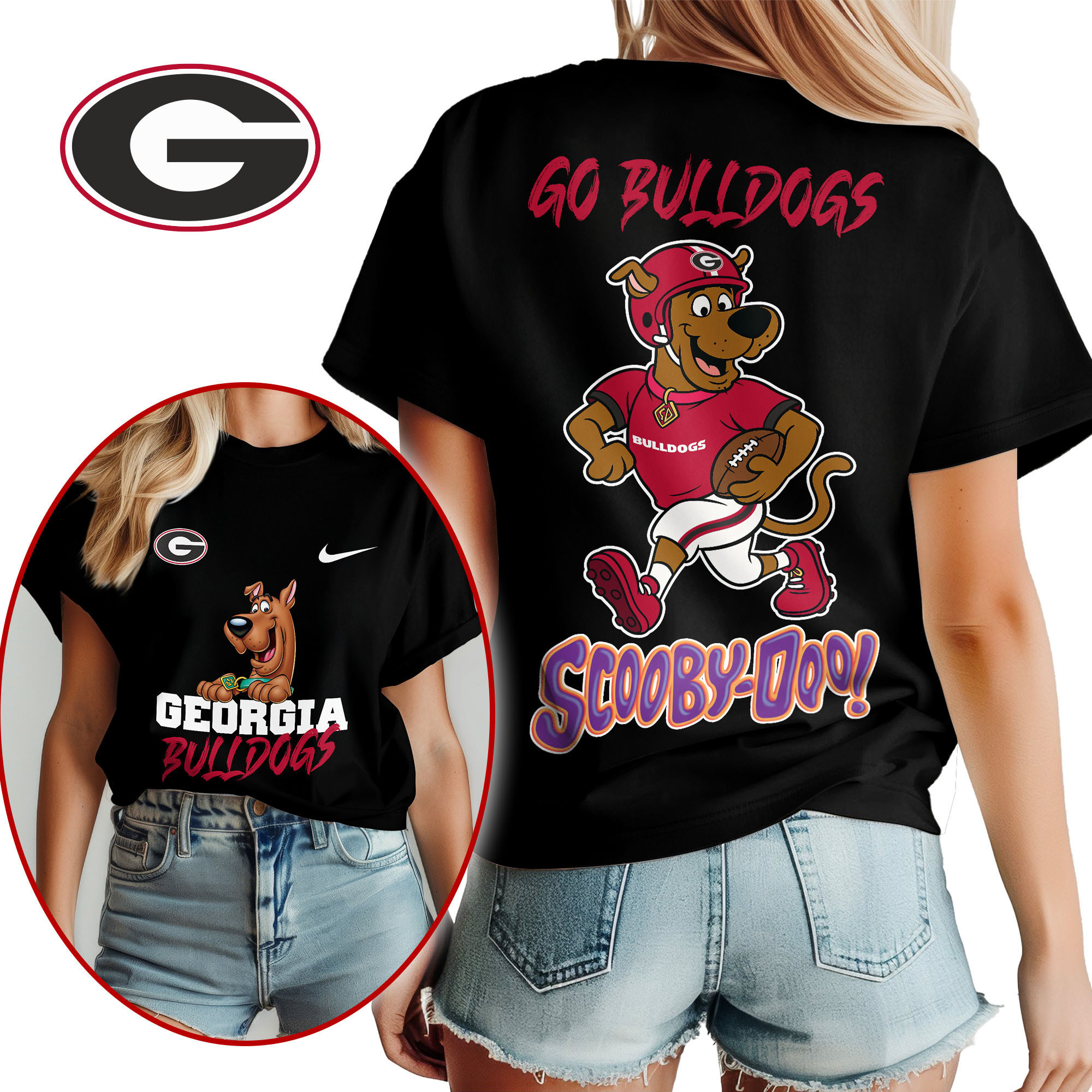 Georgia Bulldogs | Premium NCAA Scooby-Doo Fan Women’s Shirt TTH210595
