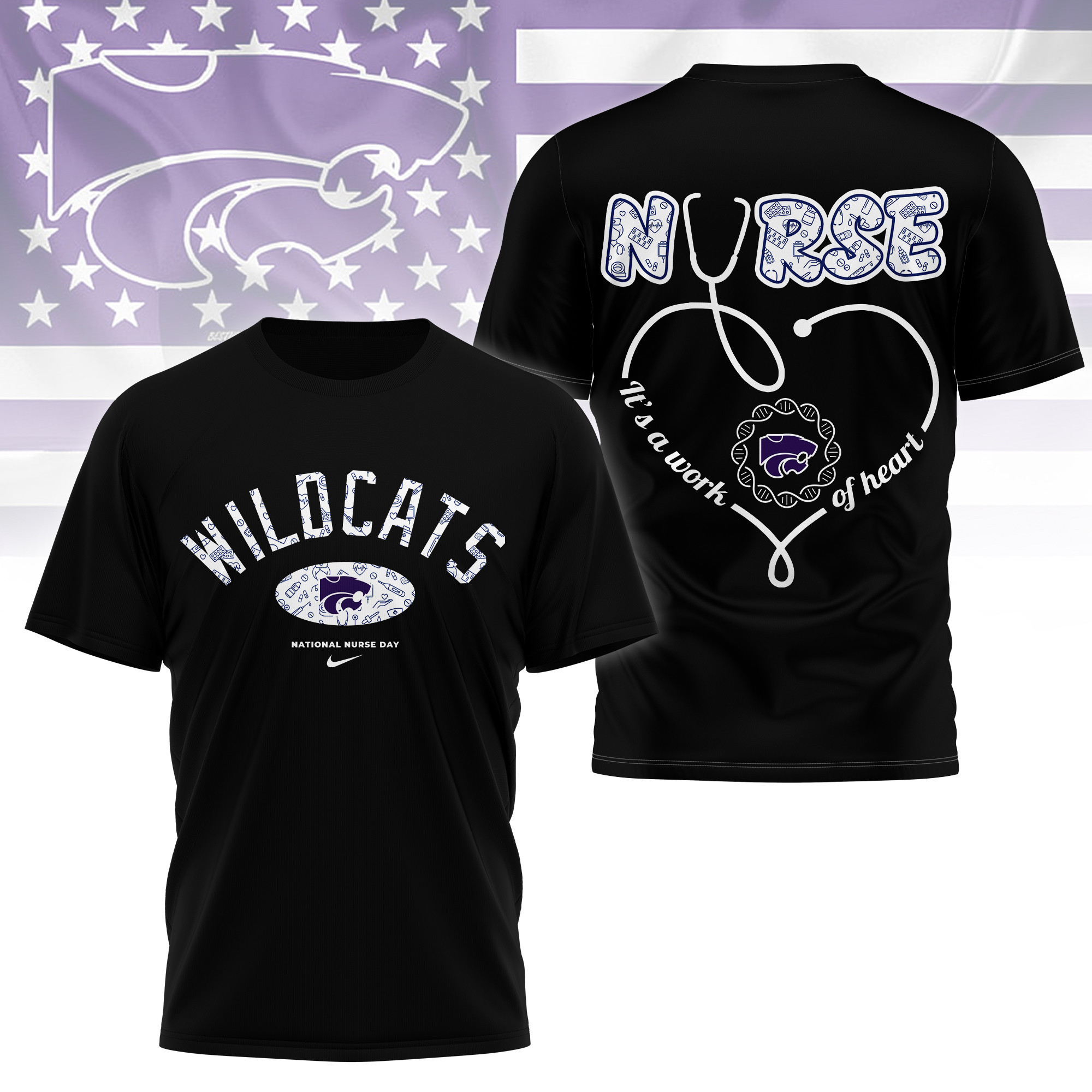 Kansas State Wildcats | Premium Nurse Appreciation Day 3D Shirt TTH2105135