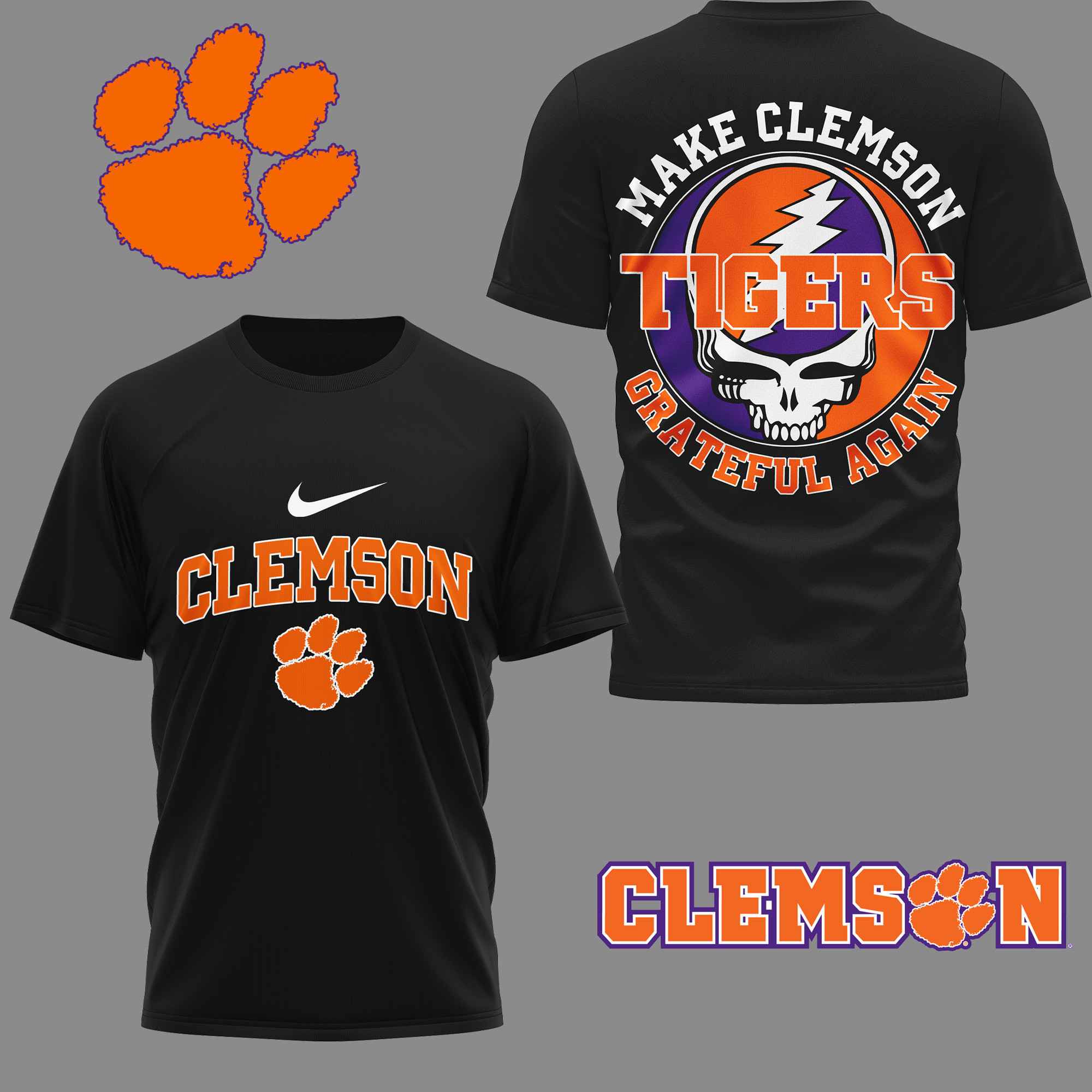 Clemson Tigers | Premium Grateful Game Day 3D Shirt TTH210591