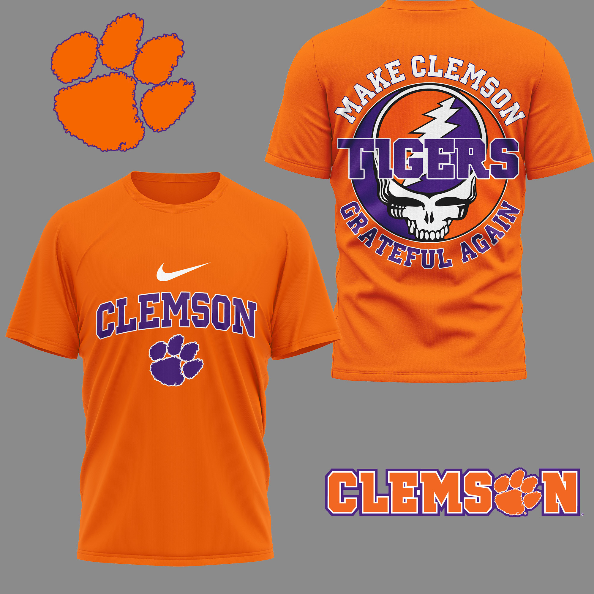 Clemson Tigers | Premium Grateful Game Day 3D Shirt TTH210591 - Image 2