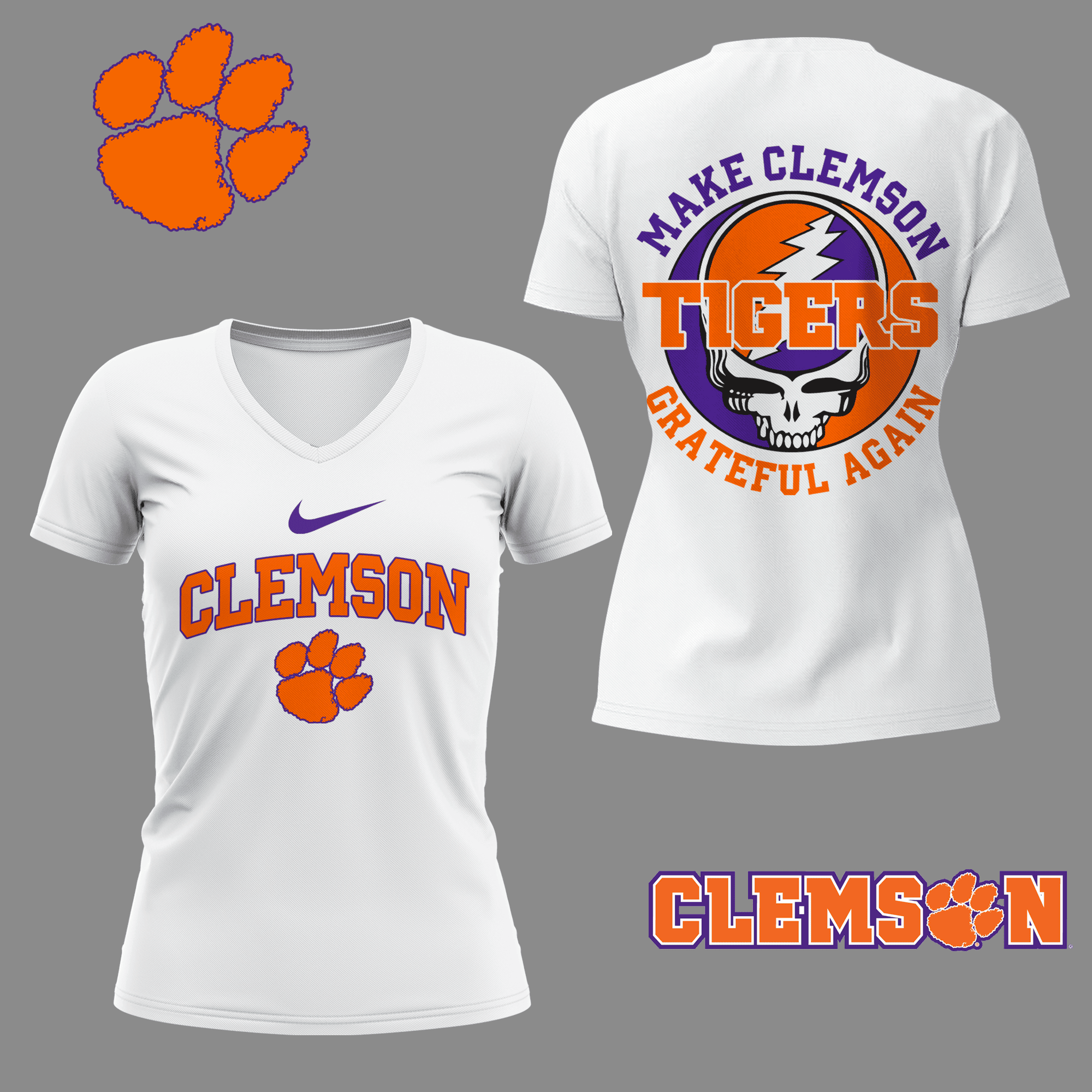 Clemson Tigers | Premium Grateful Game Day 3D Shirt TTH210591 - Image 4