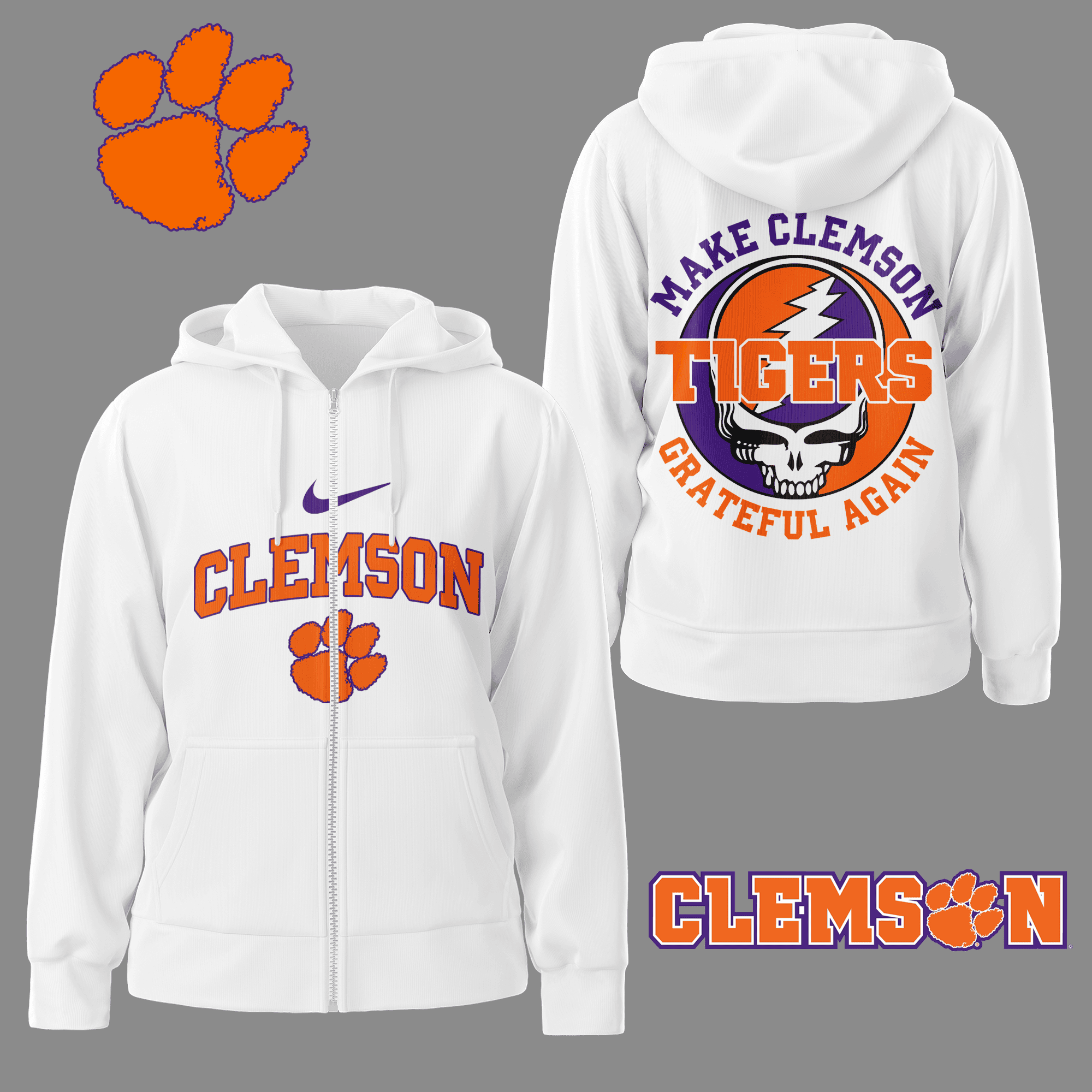 Clemson Tigers | Premium Grateful Game Day 3D Shirt TTH210591 - Image 6
