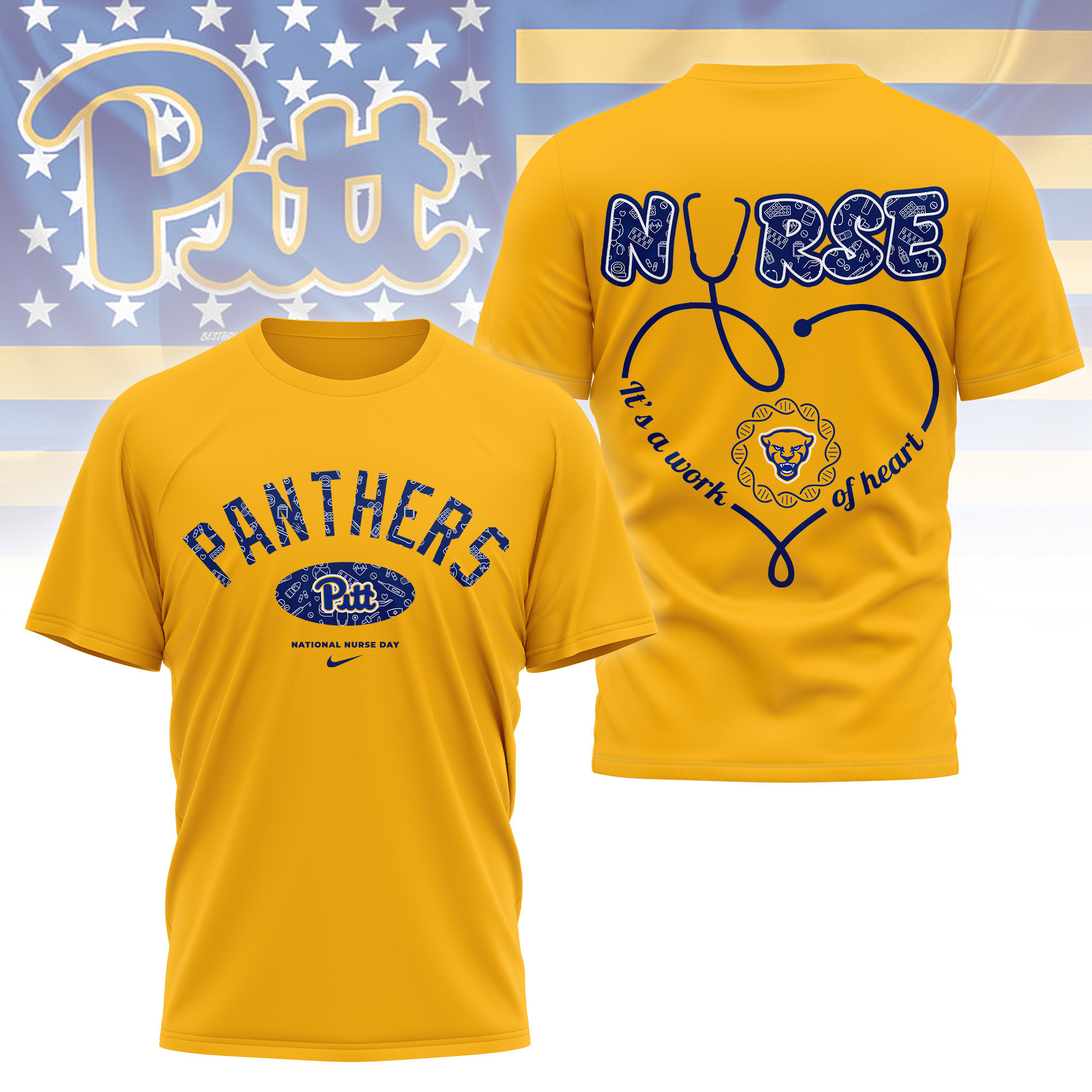 Pittsburgh Panthers | Premium Nurse Appreciation Day 3D Shirt TTH2105135 - Image 4