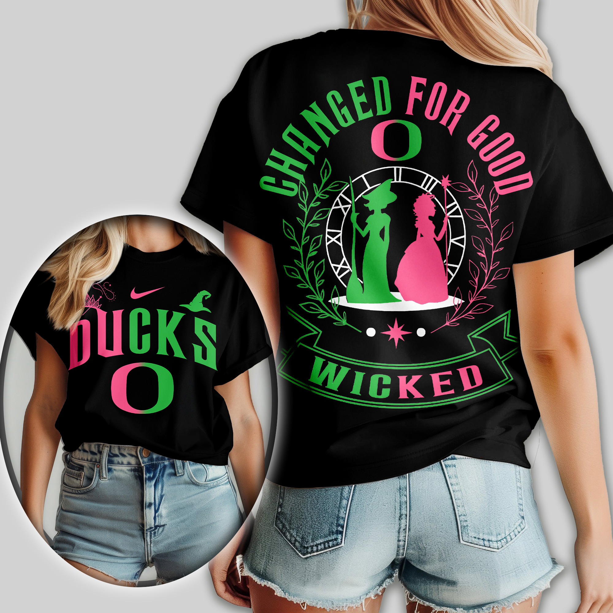 Oregon Ducks | Premium NCAA Wicked Changed For Good Women Shirt TTH2105108