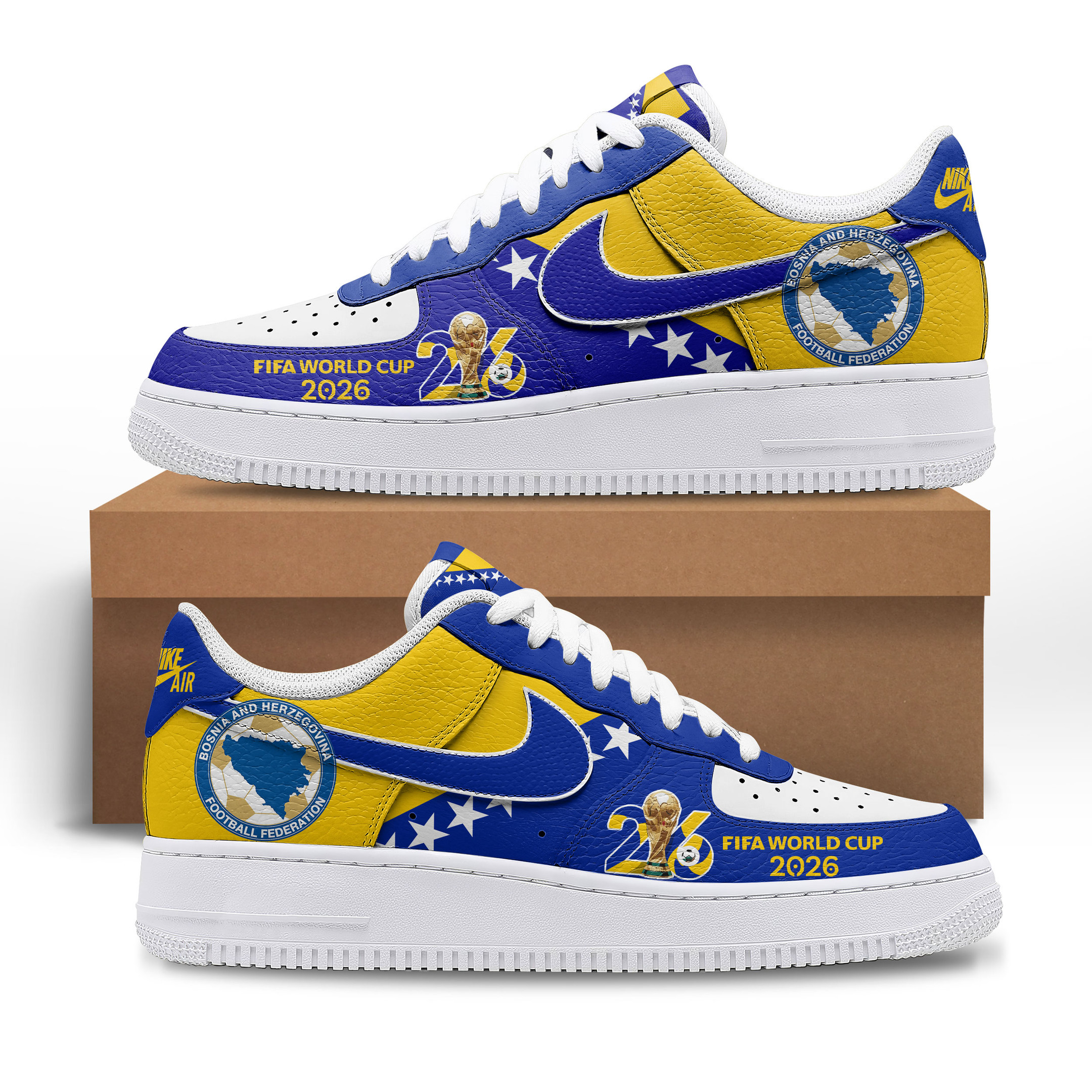 Bosnia & Herzegovina – Premium World Cup 2026 Limited Edition AF1 Shoes – Gift for Fans