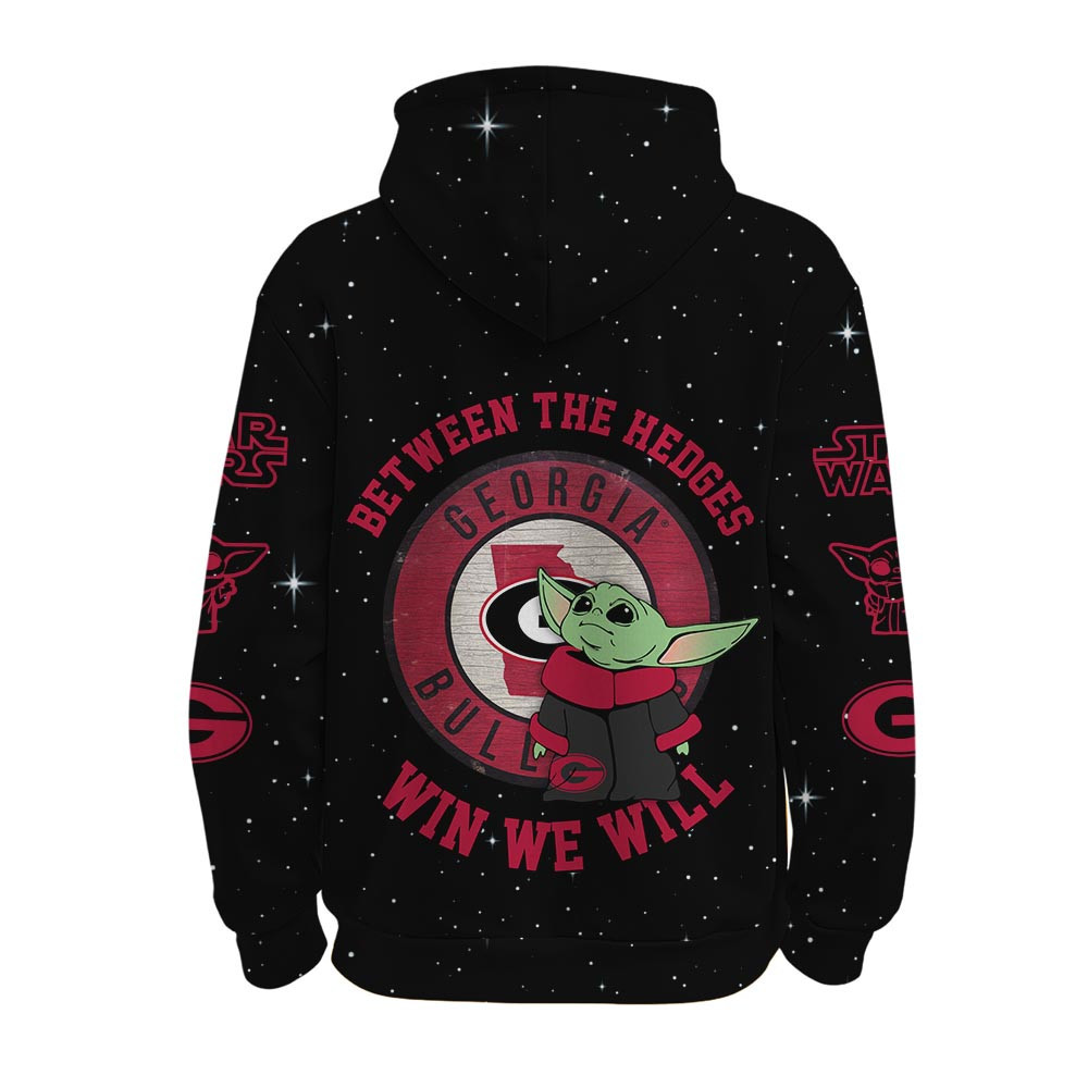 Georgia Bulldogs | Premium NCAA Baby Yoda Hoodie TTH2105157 - Image 2