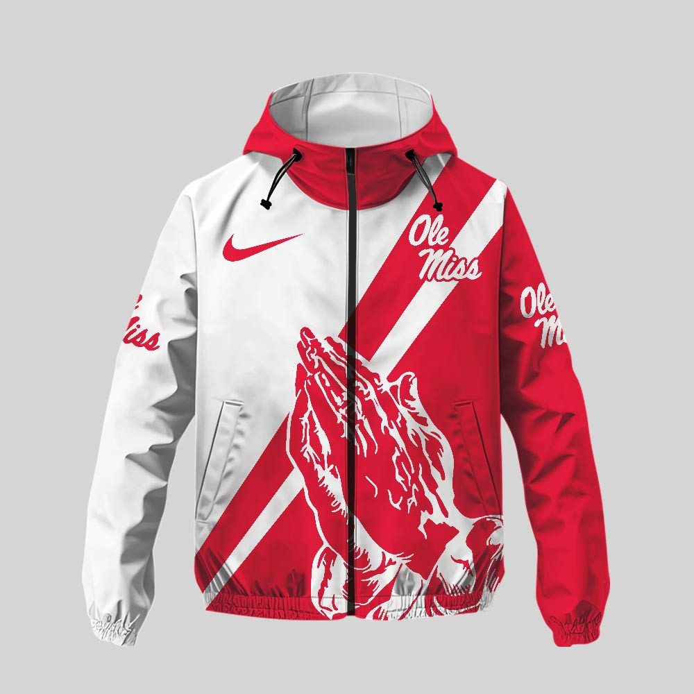 Ole Miss Rebels | Premium NCAA God Bless My Team Windbreaker Jacket TTH2105158 - Image 2