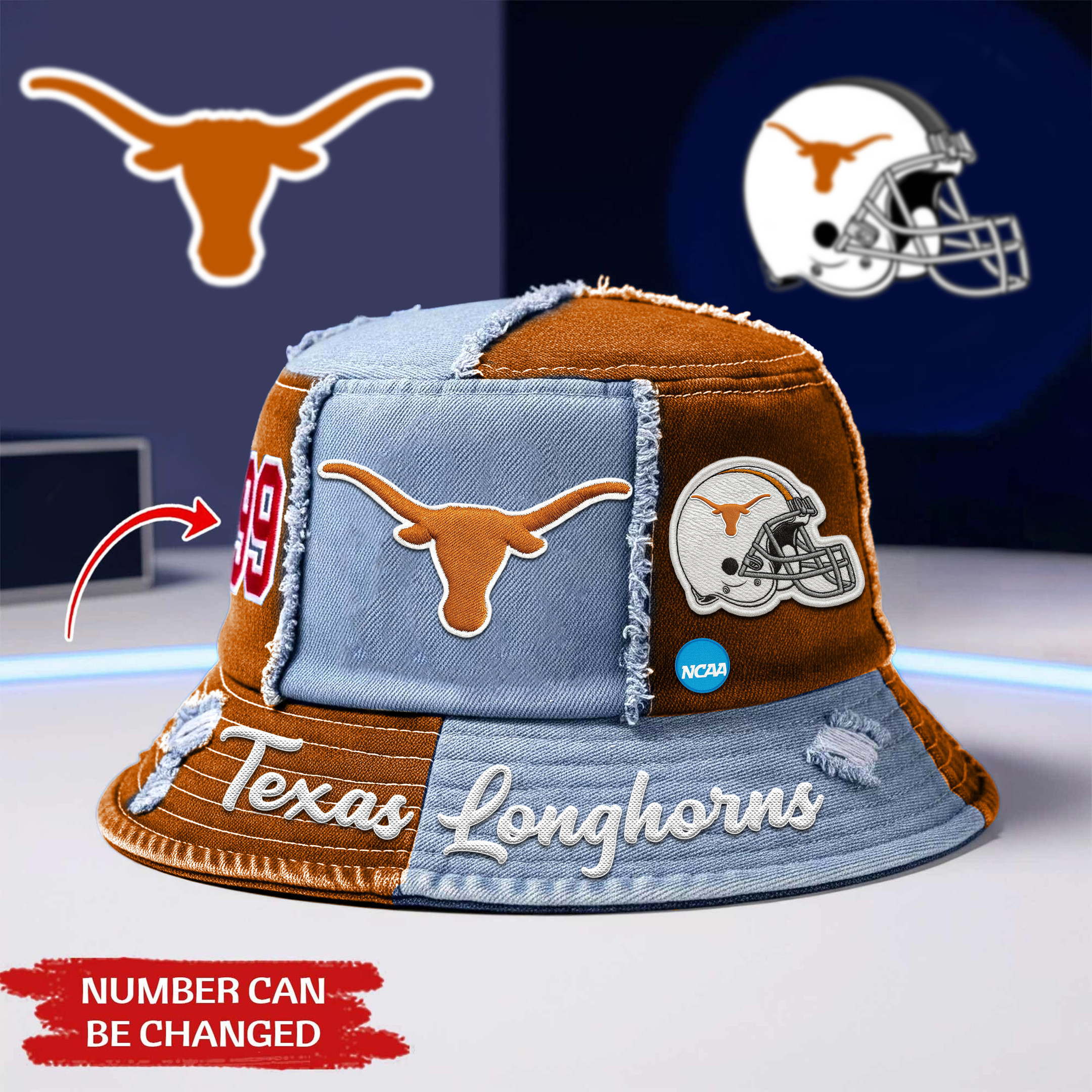 Texas Longhorns | Premium Bucket Hat TTH2105123 - Image 2