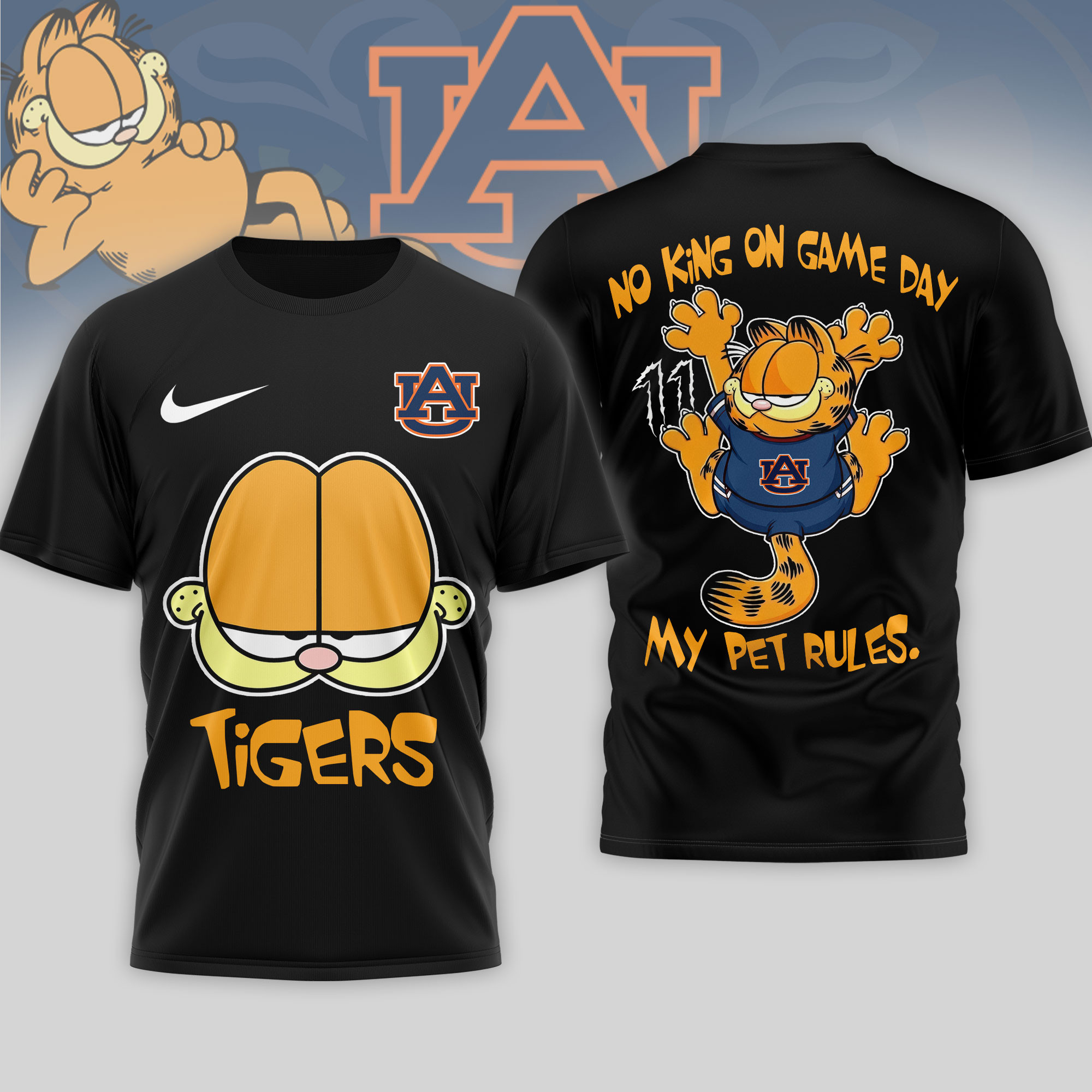 Auburn Tigers | Premium NCAA No King On Game Day 3D Shirt TTH2105164 - Image 2