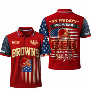 Cleveland Browns | Premium NFL Red Friday Polo Shirt TTH2105146