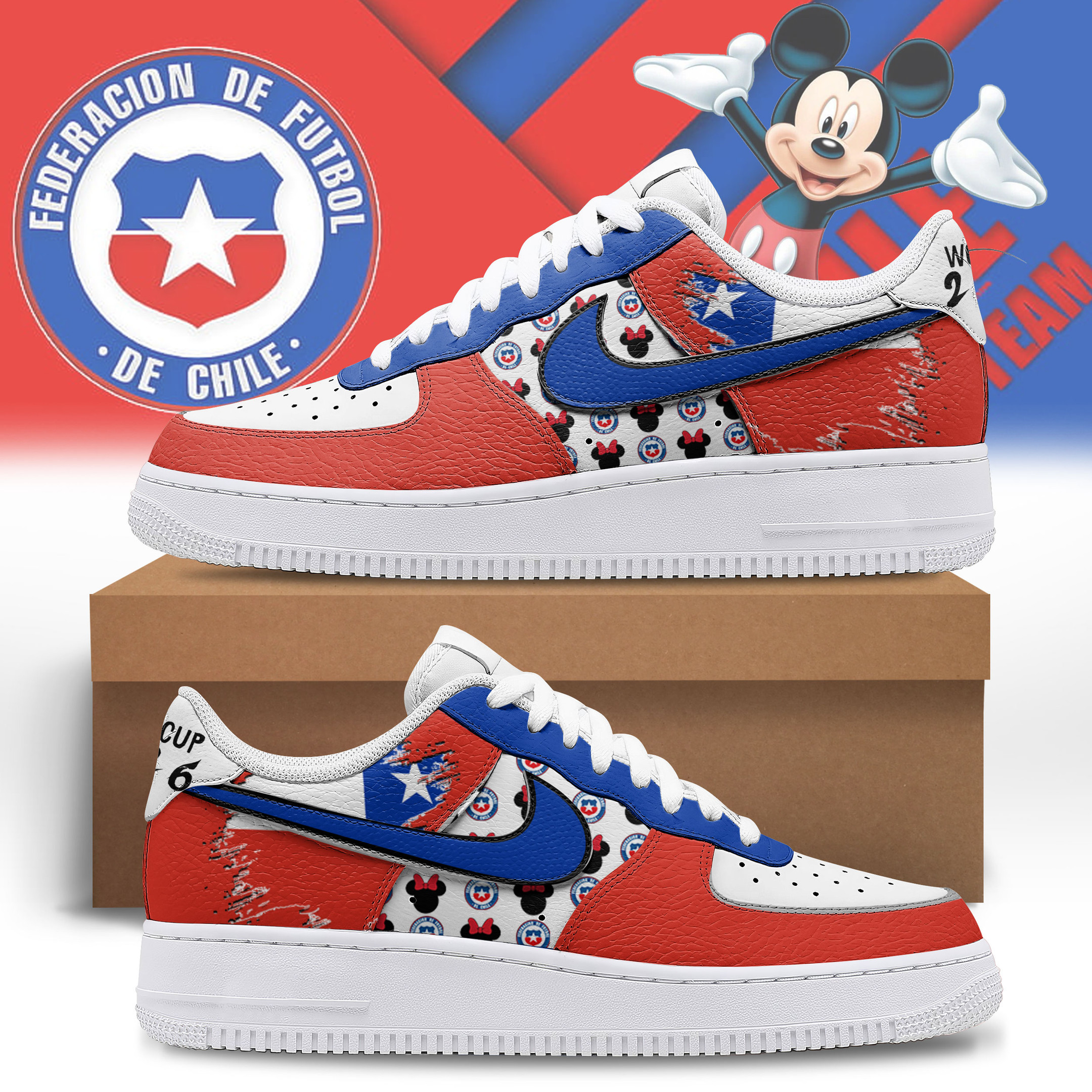 Chile – Premium World Cup Legacy AF1 Shoes – Limited Edition TTH190510