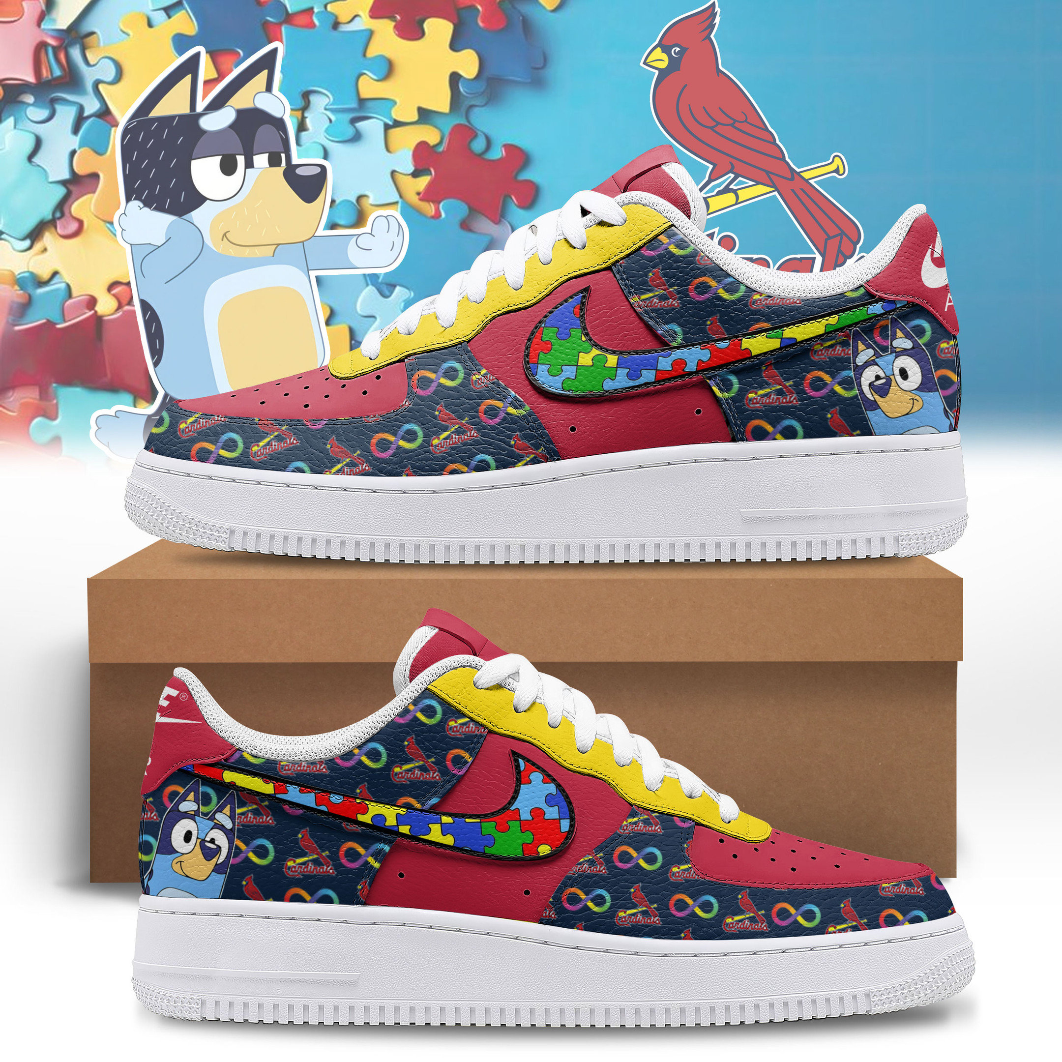 St. Louis Cardinals – Premium MLB Everyone Plays AF1 Shoes – Limited Edition TTH190513 - Image 2