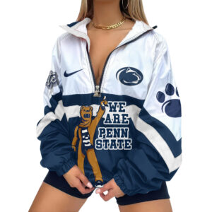 Penn State Nittany Lions | Premium Women’s Printed V-Neck Zipper Sweatshirt Jackets TTH2105117