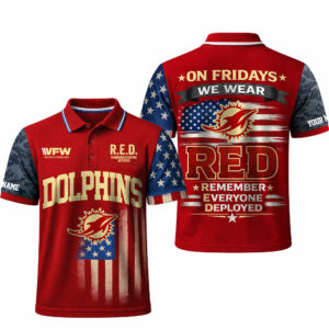 Miami Dolphins | Premium NFL Red Friday Polo Shirt TTH2105146